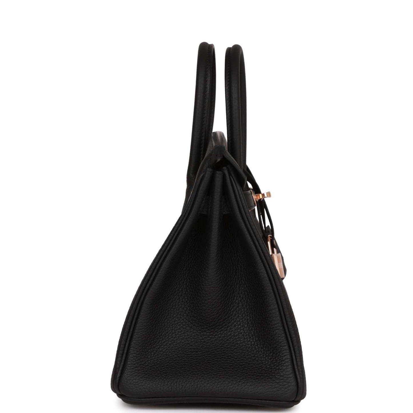 Luxury Hermes Birkin 25 Black Togo Rose Gold Hardware