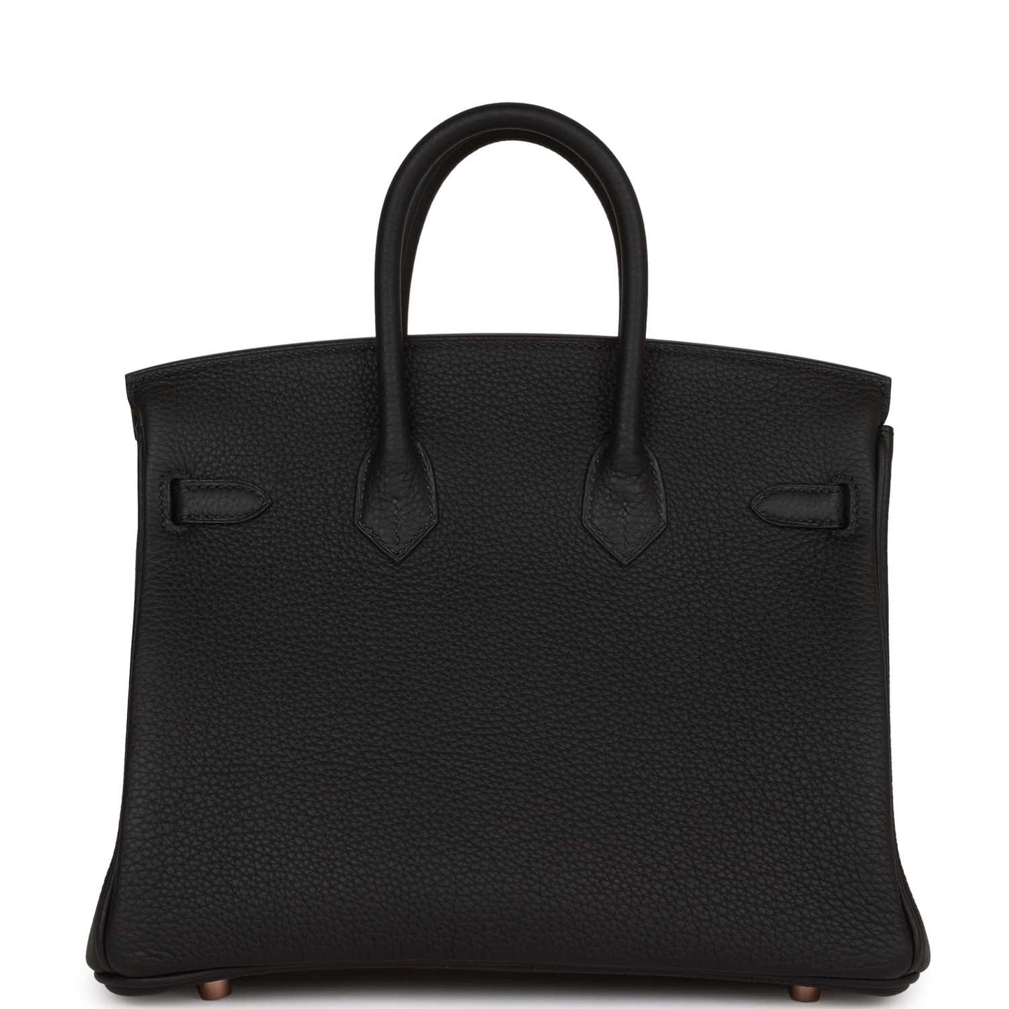 Luxury Hermes Birkin 25 Black Togo Rose Gold Hardware