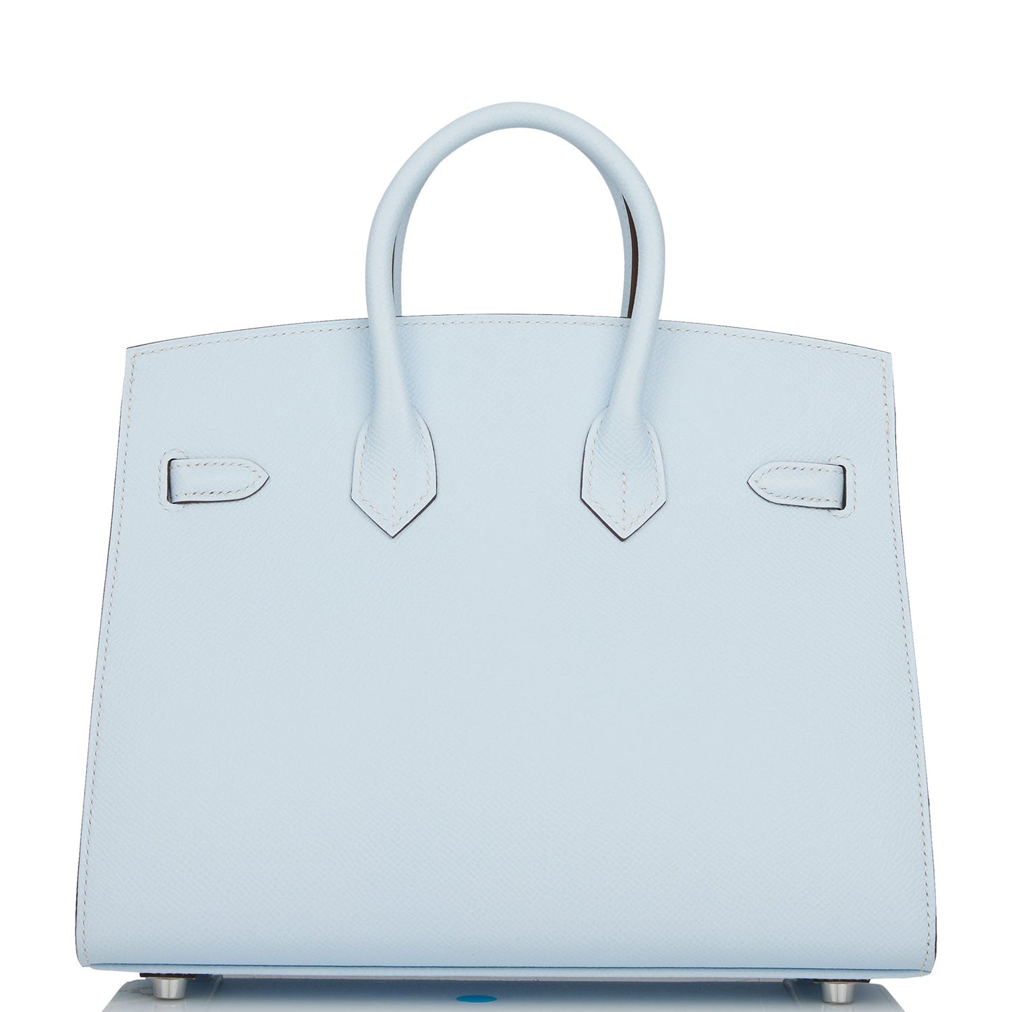 Hermes Birkin 25 Sellier Bleu Brume Epsom Palladium Hardware