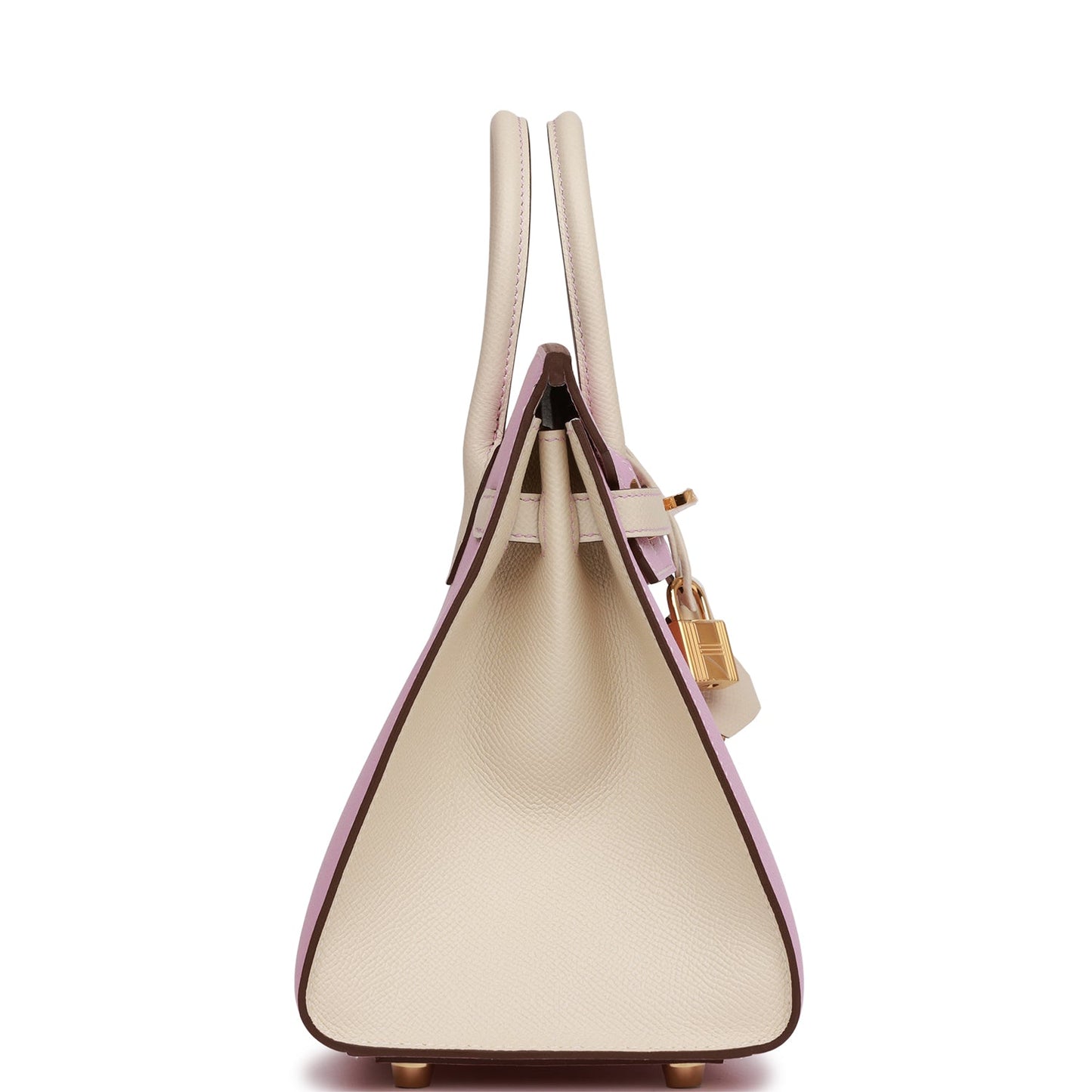 Hermes Birkin 25 Sellier Mauve Sylvestre and Craie Epsom Rose Gold Hardware