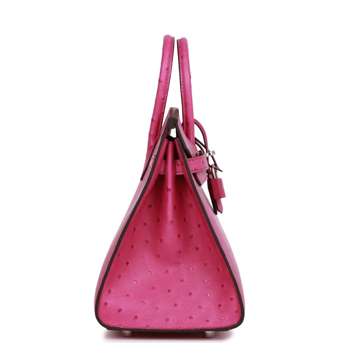 Hermes Birkin 25 Sellier Rose Pourpre Ostrich Palladium Hardware