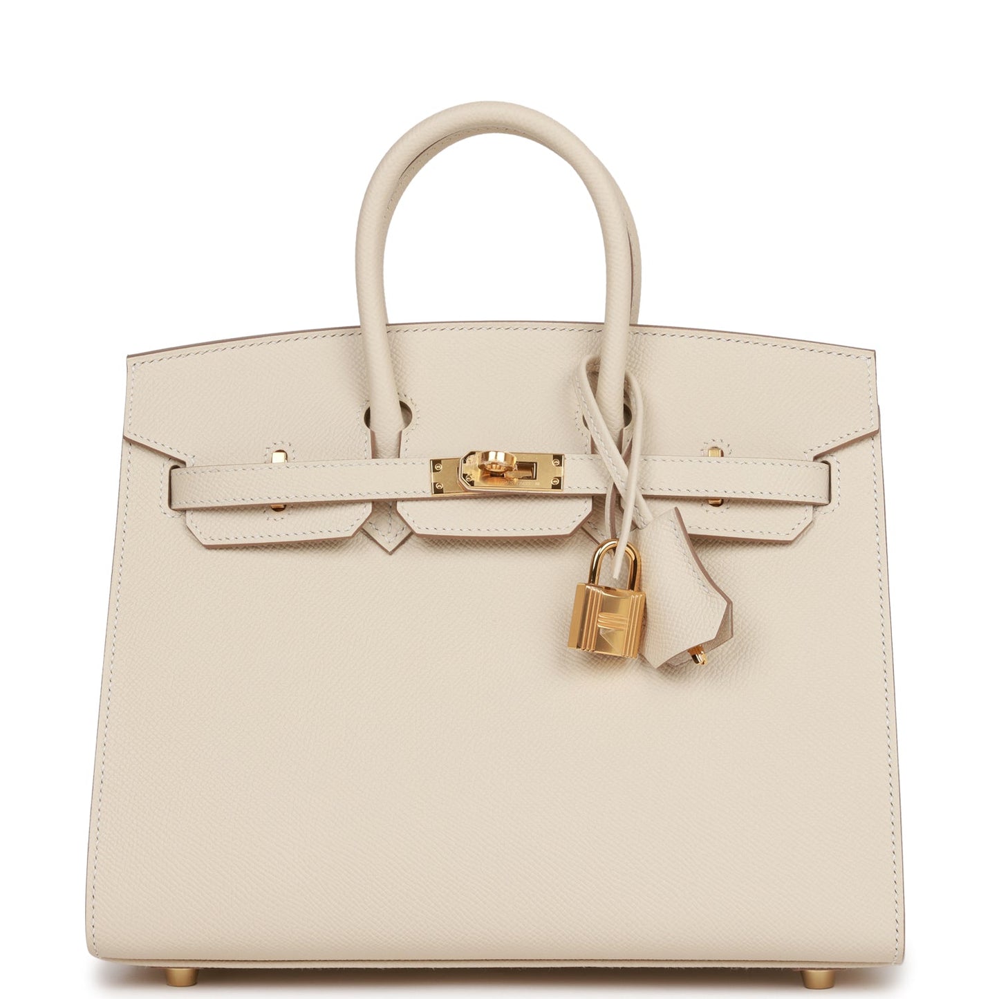 Hermes Birkin 25 Sellier Craie Epsom Gold Hardware