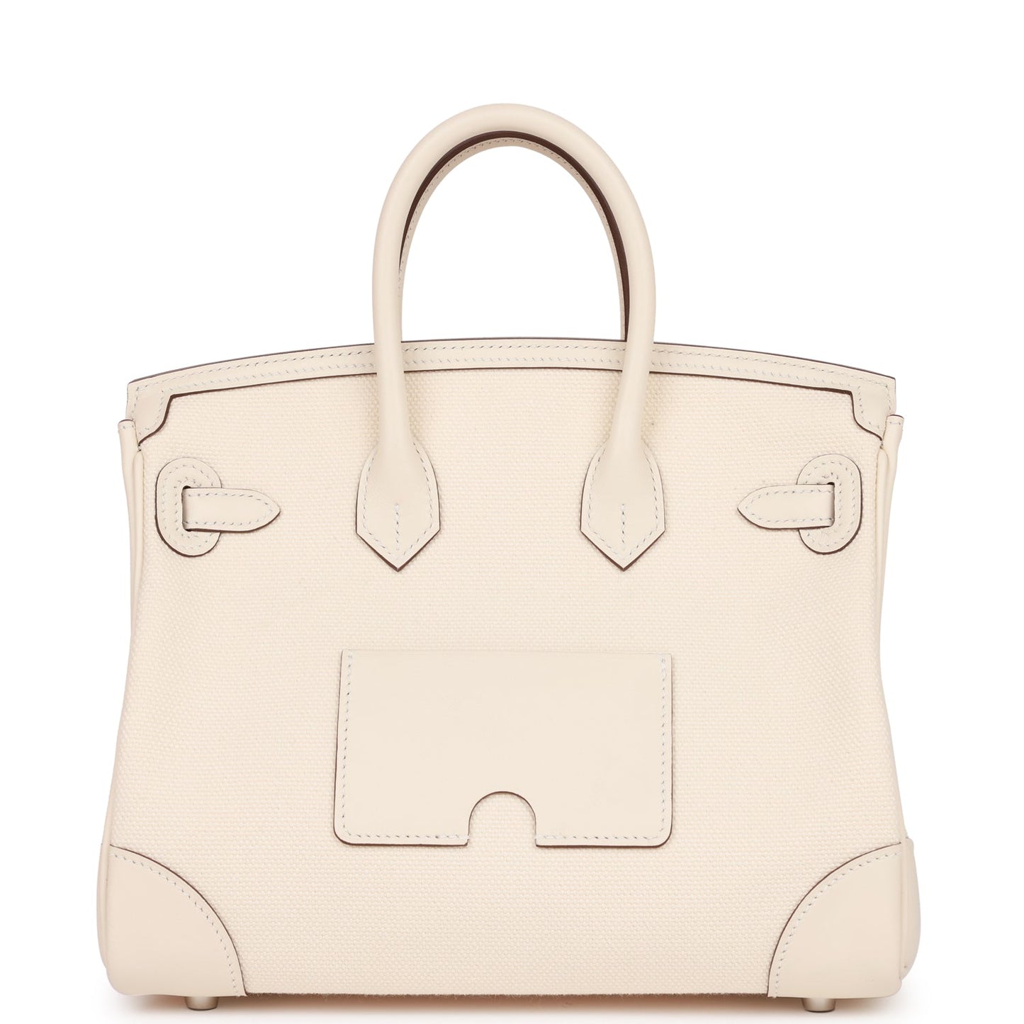 Hermes Birkin 25  Cargo Nata Swift and Toile Canvas Palladium Hardware
