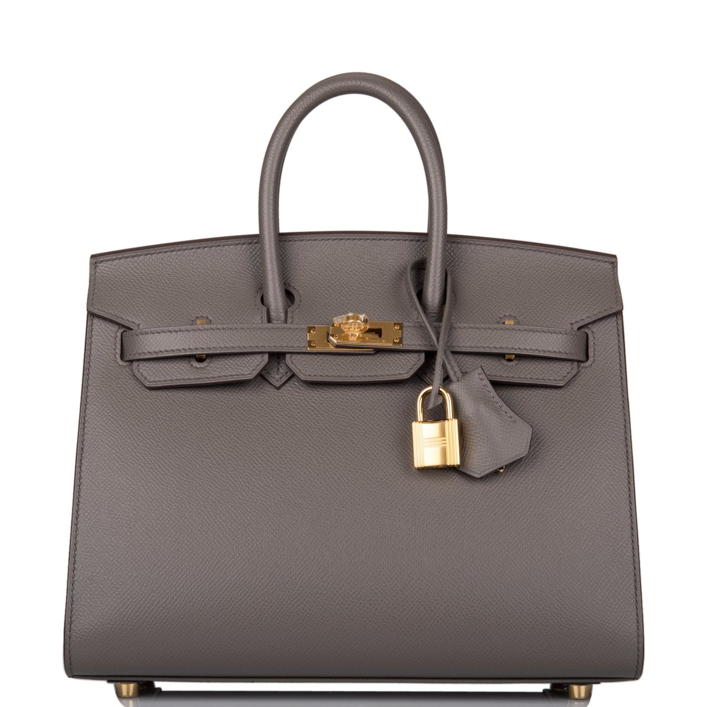 Hermes Birkin 25 Sellier Etain Epsom Gold Hardware