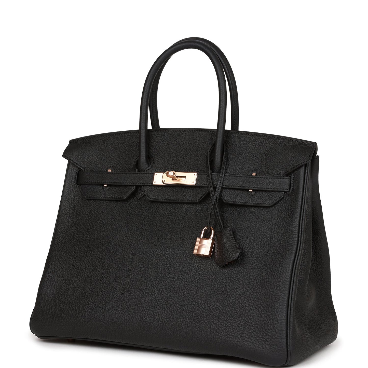 Luxury Hermes Birkin 35 Black Togo Rose Gold Hardware