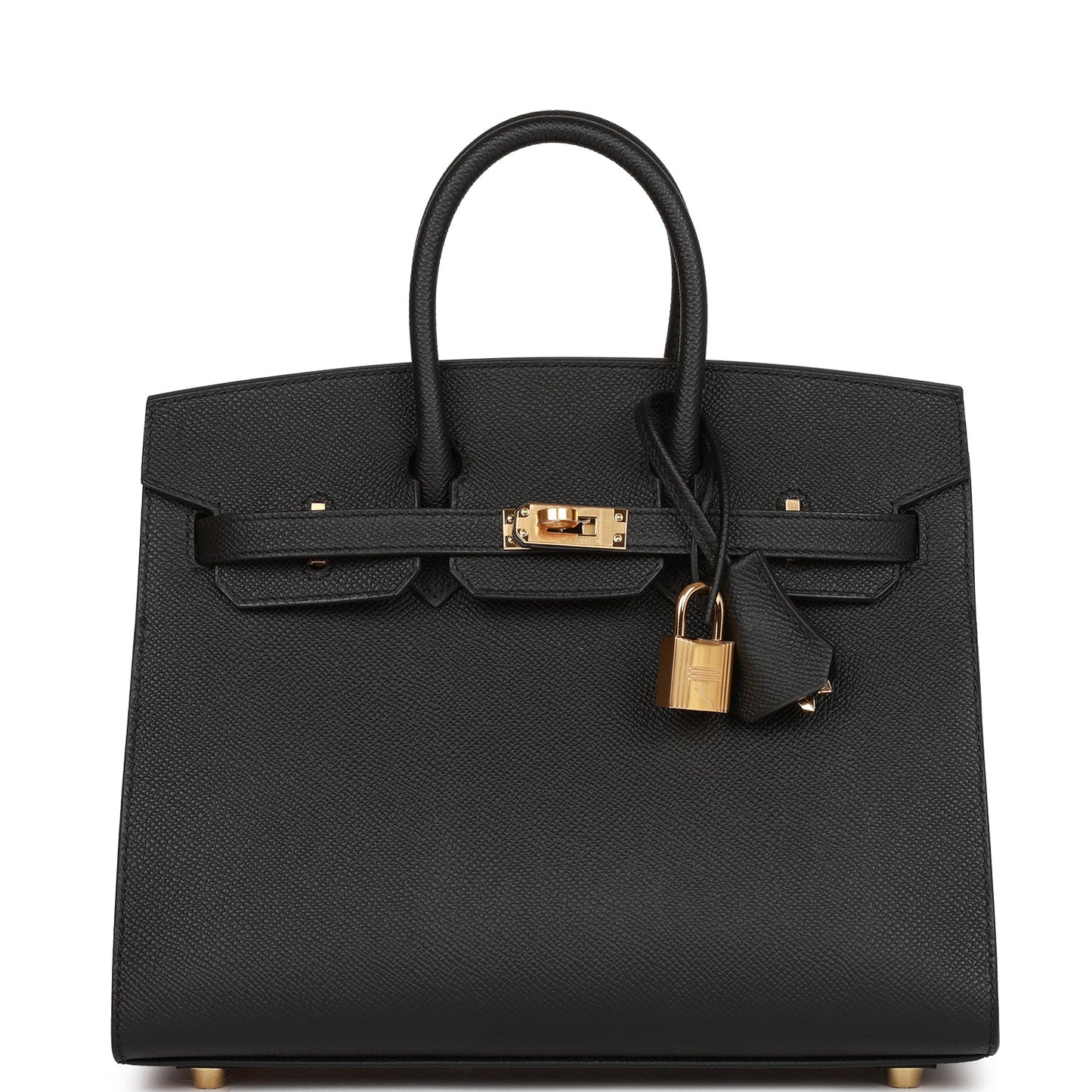 Hermes Birkin 25 Sellier Black Epsom Gold Hardware