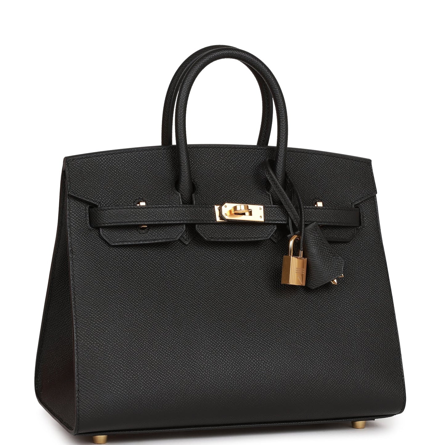 Hermes Birkin 25 Sellier Black Epsom Gold Hardware