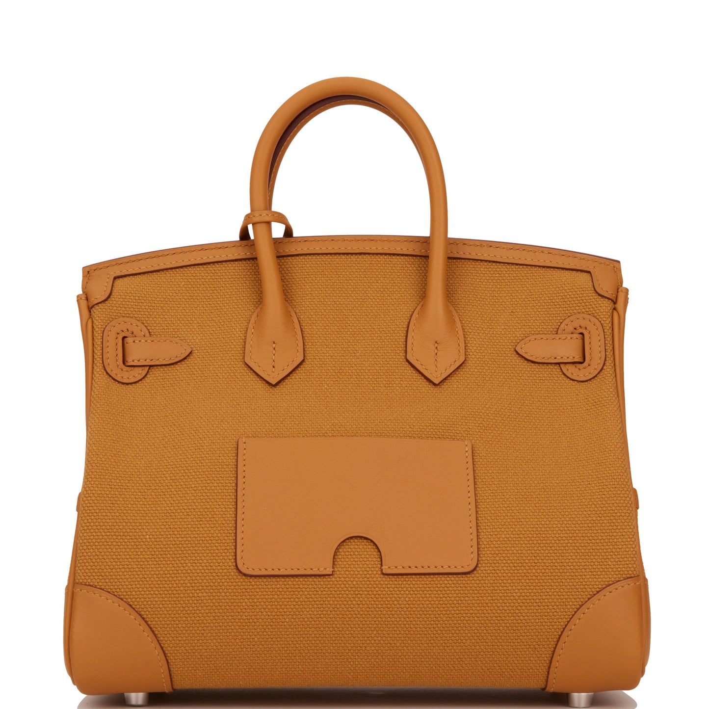 Hermes Birkin 25 Cargo Desert/Sesame Swift and Toile Canvas Palladium Hardware