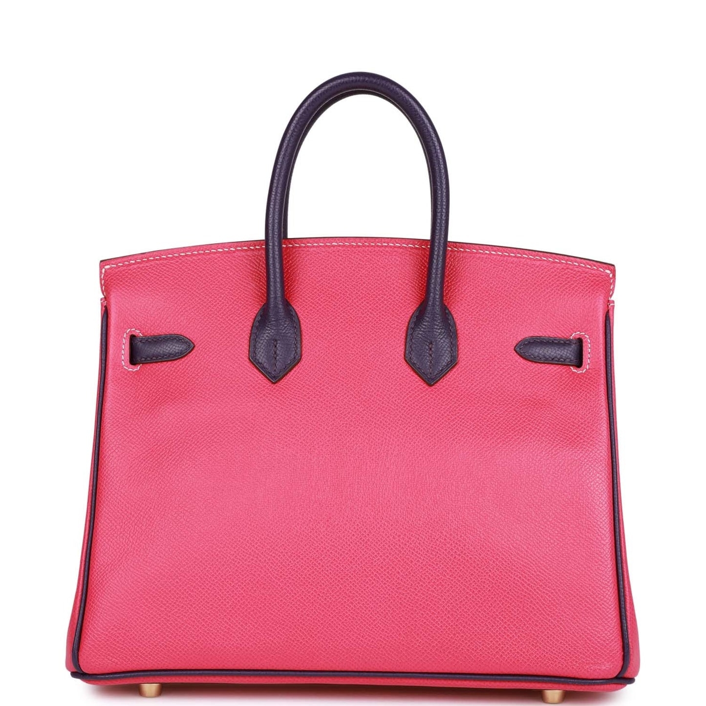 Top Quality Luxury Hermes Special Order (HSS) Birkin 25 Rose Tyrien and Iris Epsom Gold Hardware