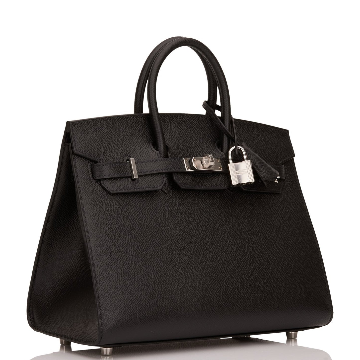 Hermes Birkin 25 Sellier Black Epsom Palladium Hardware
