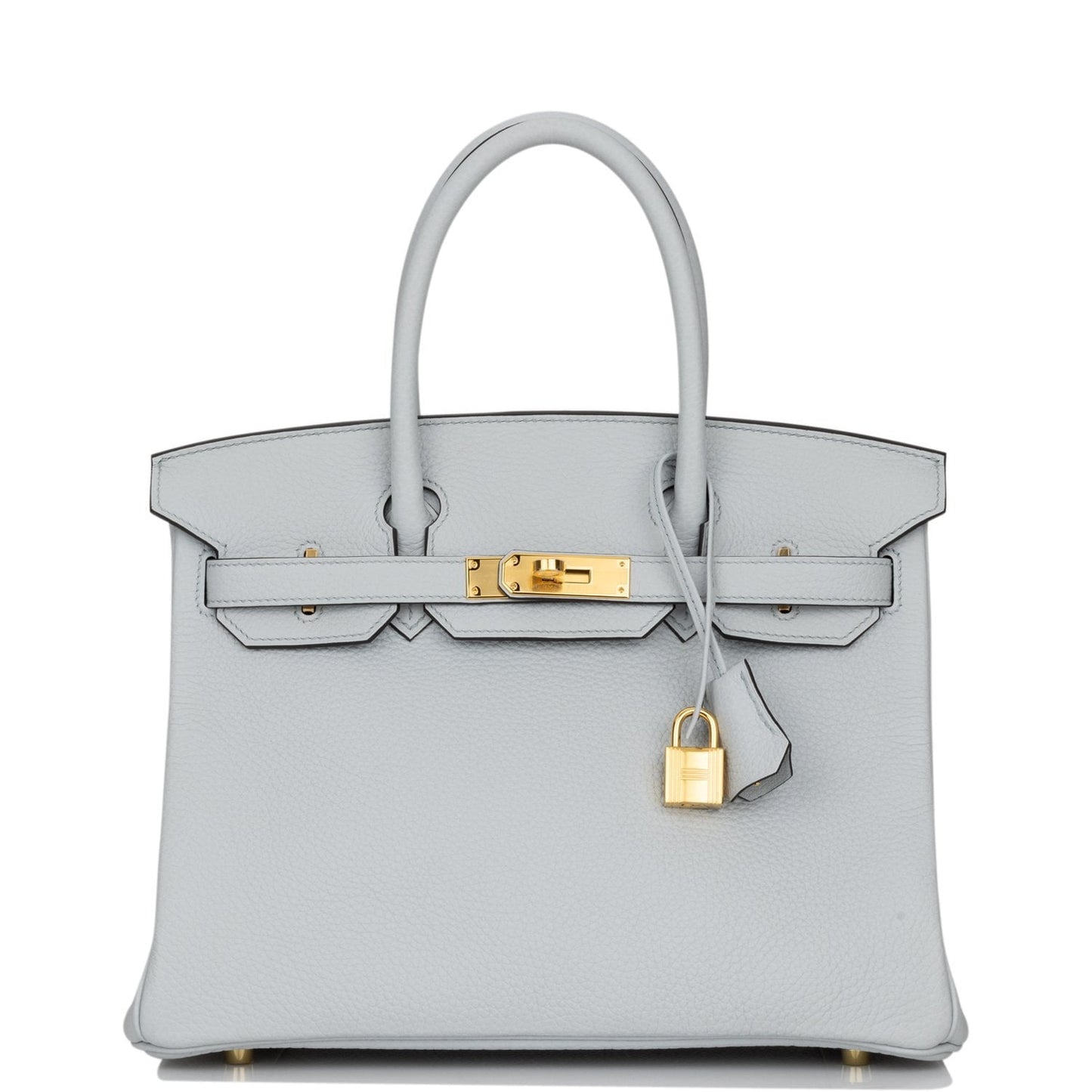 Hermes Birkin 30 Bleu Pale Clemence Gold Hardware