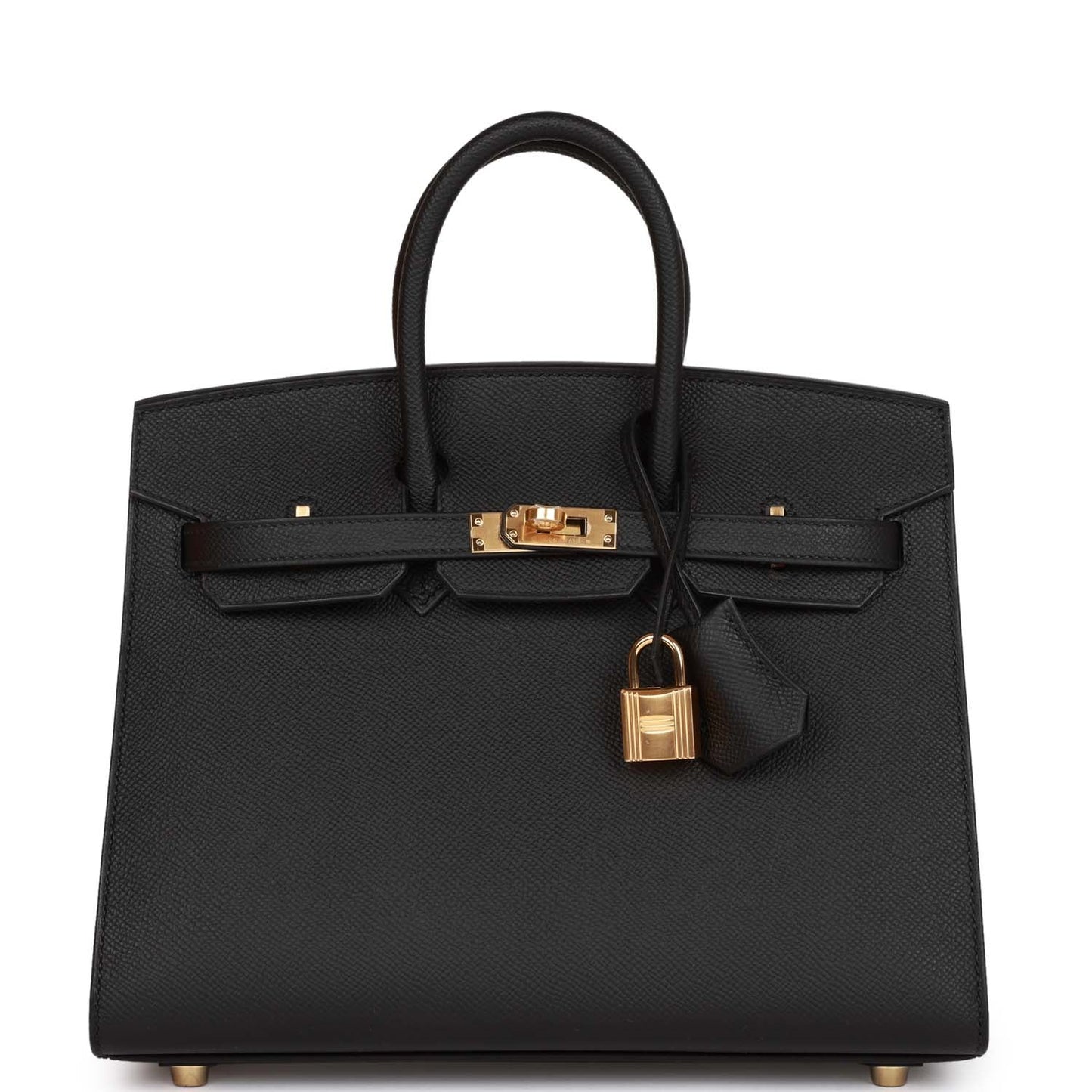 Hermes Birkin 25 Sellier Black Epsom Gold Hardware