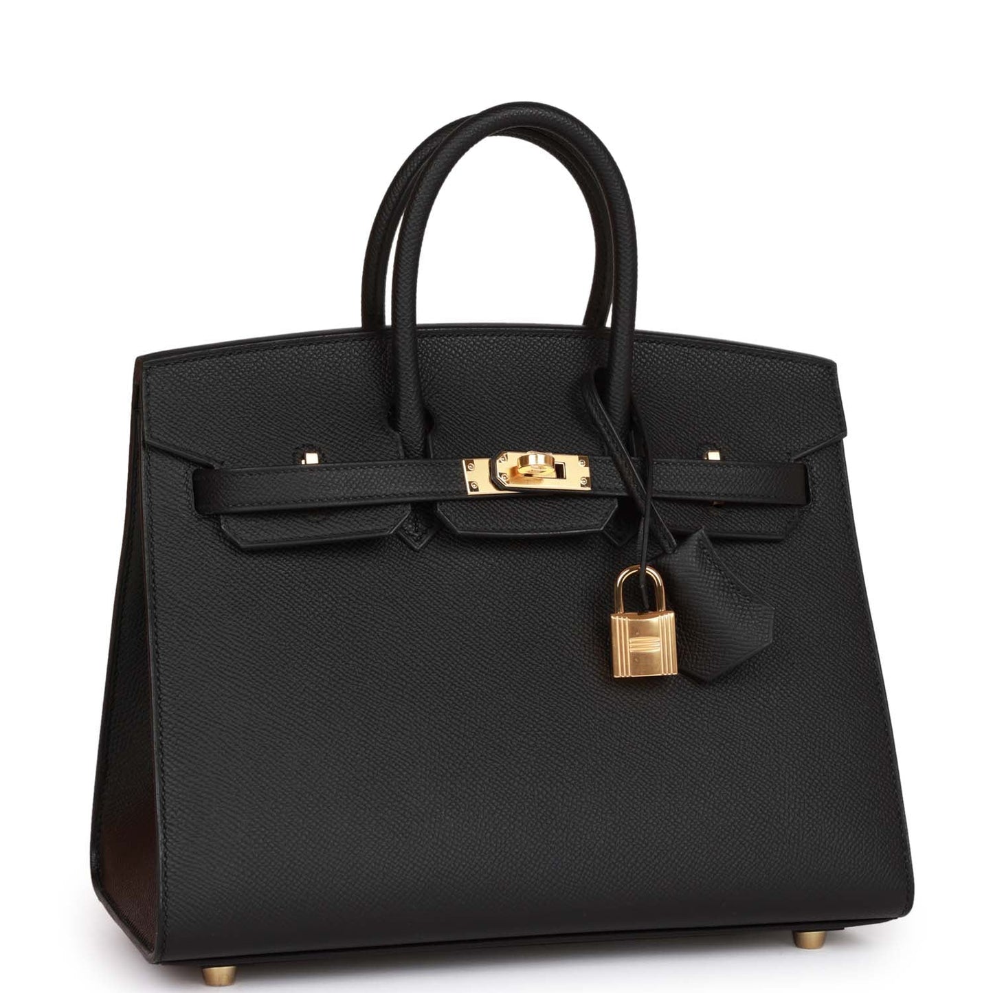 Hermes Birkin 25 Sellier Black Epsom Gold Hardware