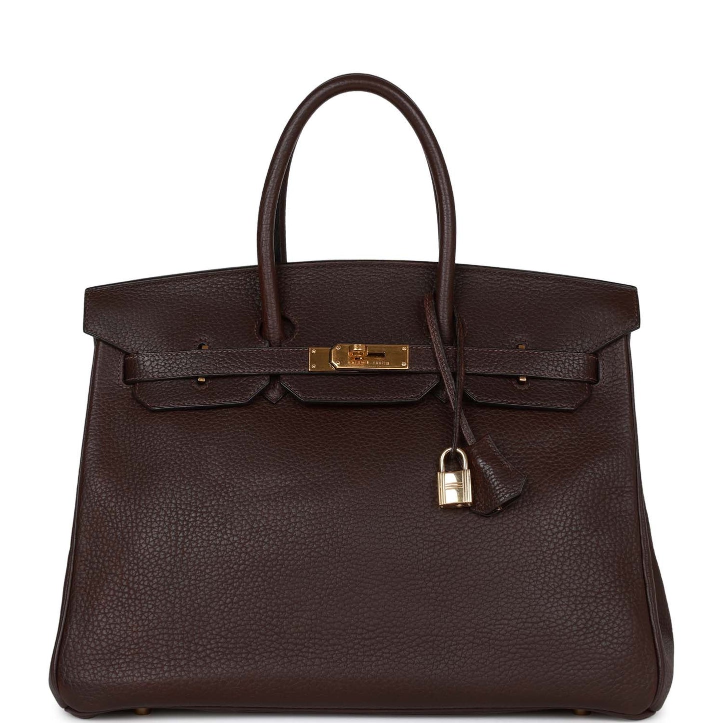 Hermes Birkin 35 Marron Fonce Fjord Gold Hardware