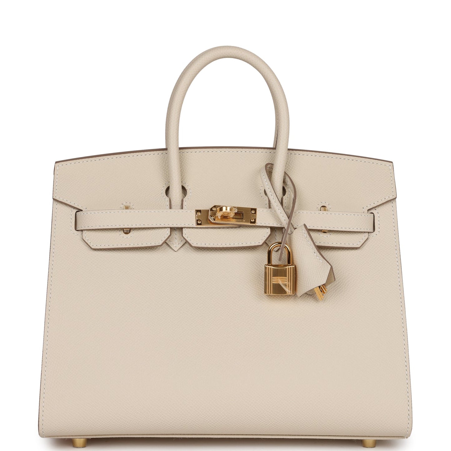 Hermes Birkin 25 Sellier Craie Epsom Gold Hardware