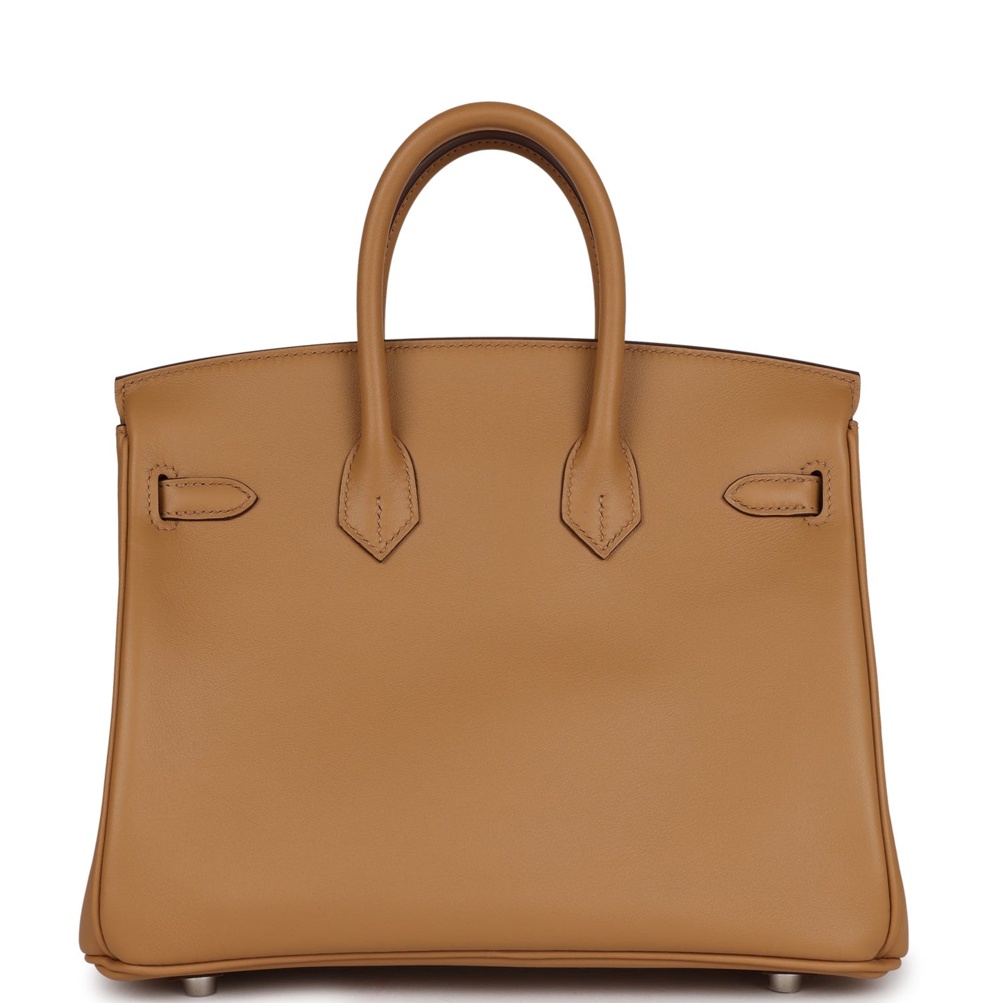 Luxury Hermes Birkin 25 In & Out Biscuit Swift Palladium Hardware