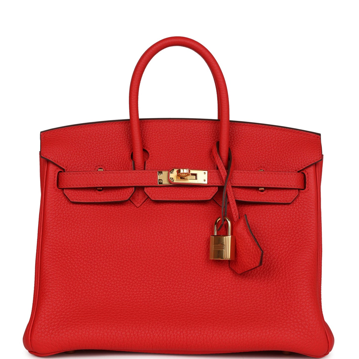 Luxury Hermes Birkin 25 Rouge de Coeur Togo Gold Hardware