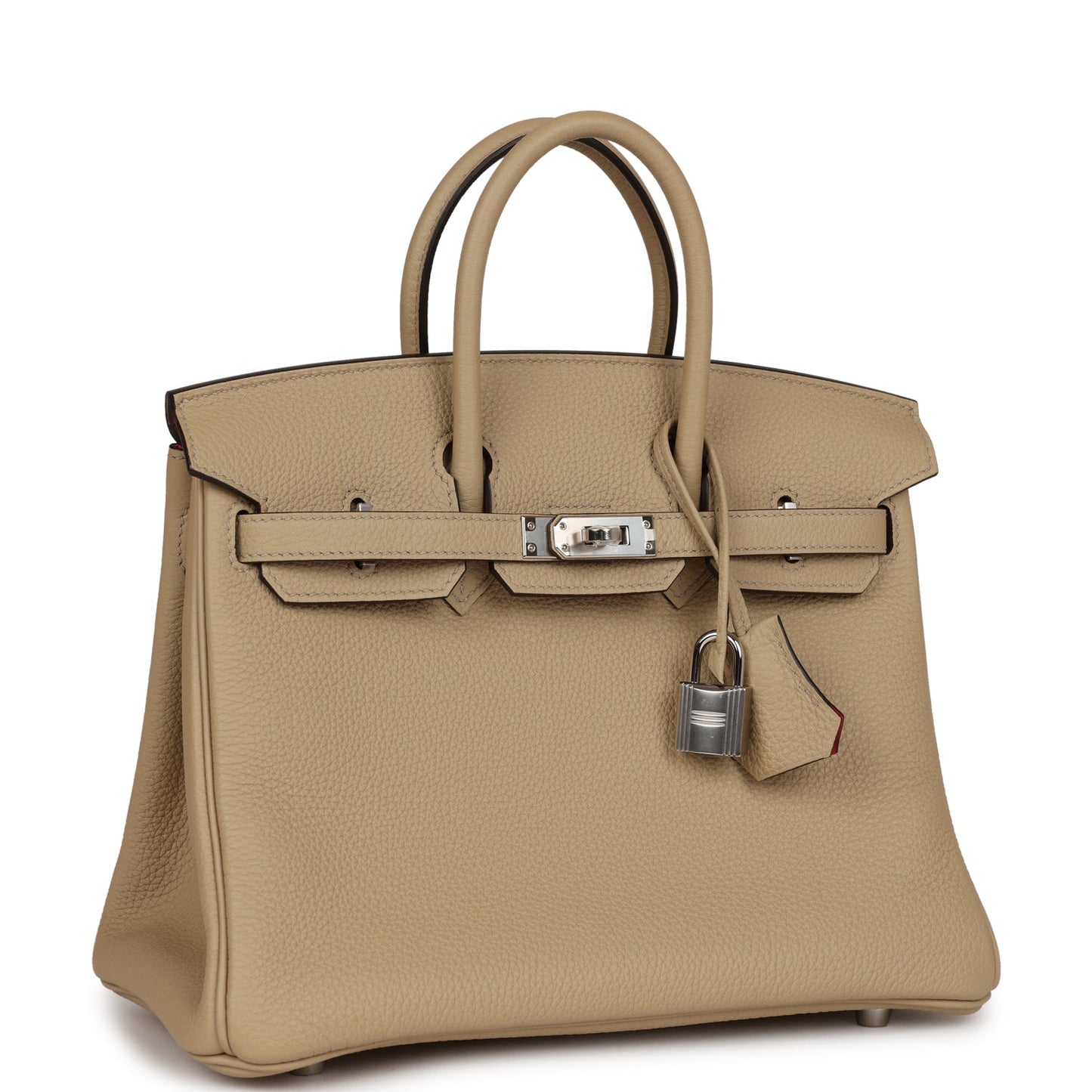 Luxury Hermes Birkin 25 Trench Verso Togo Palladium Hardware