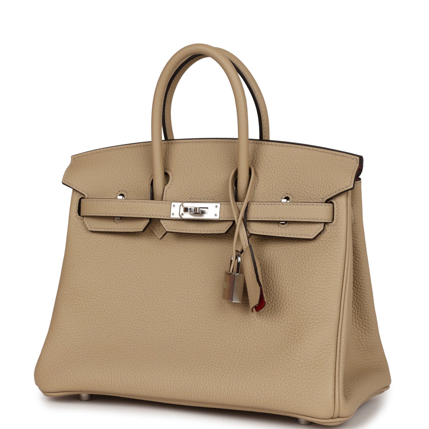 Luxury Hermes Birkin 25 Trench Verso Togo Palladium Hardware