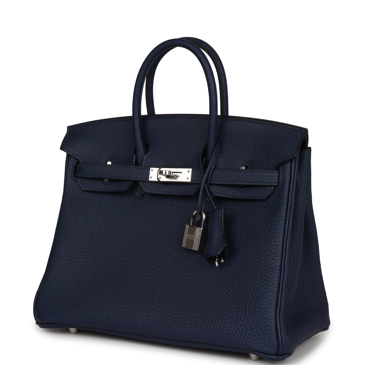 Luxury Hermes Birkin 25 Bleu Navy Togo Palladium Hardware