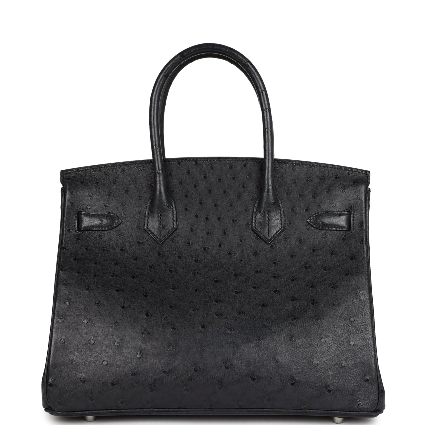 Top Quality Luxury Hermes Special Order (HSS) Birkin 30 Black Verso Ostrich Brushed Palladium Hardware