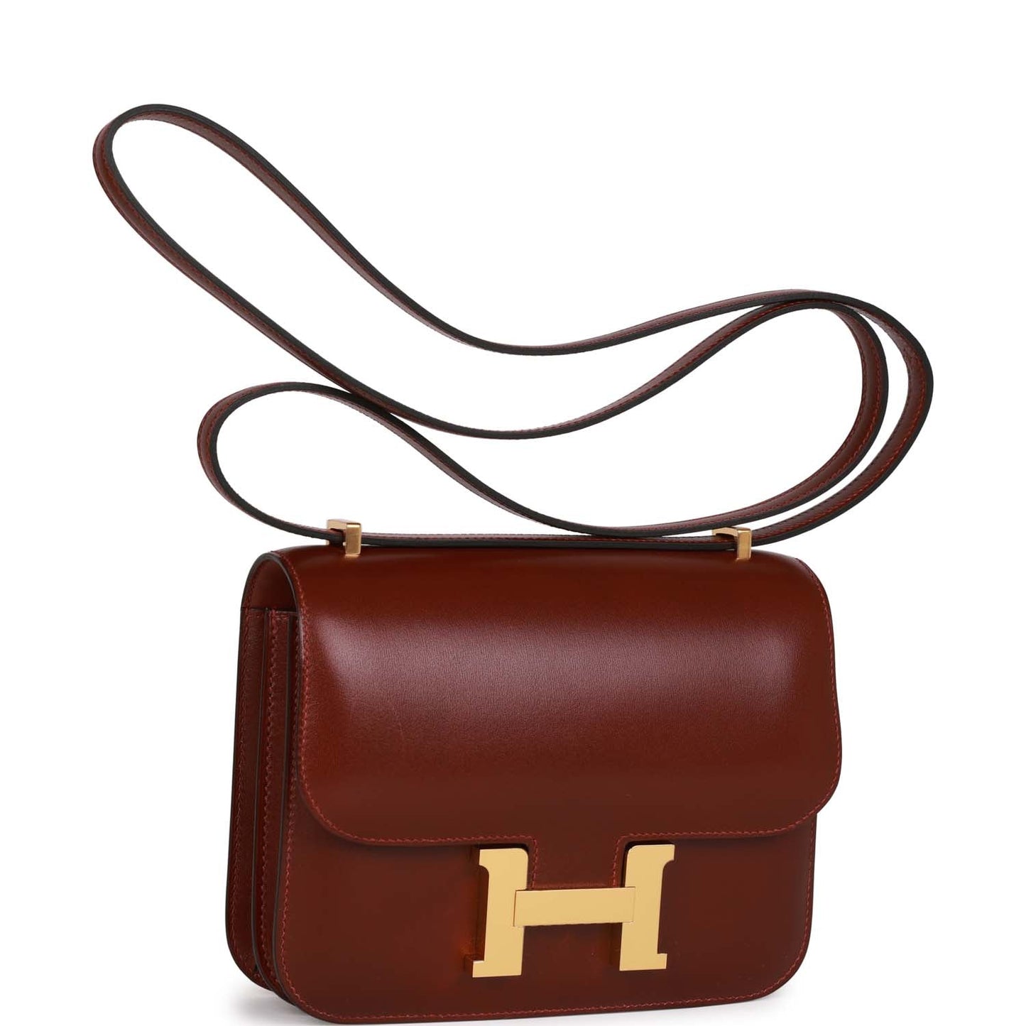 Hermes Constance 1-18 Rouge H Box Gold Hardware