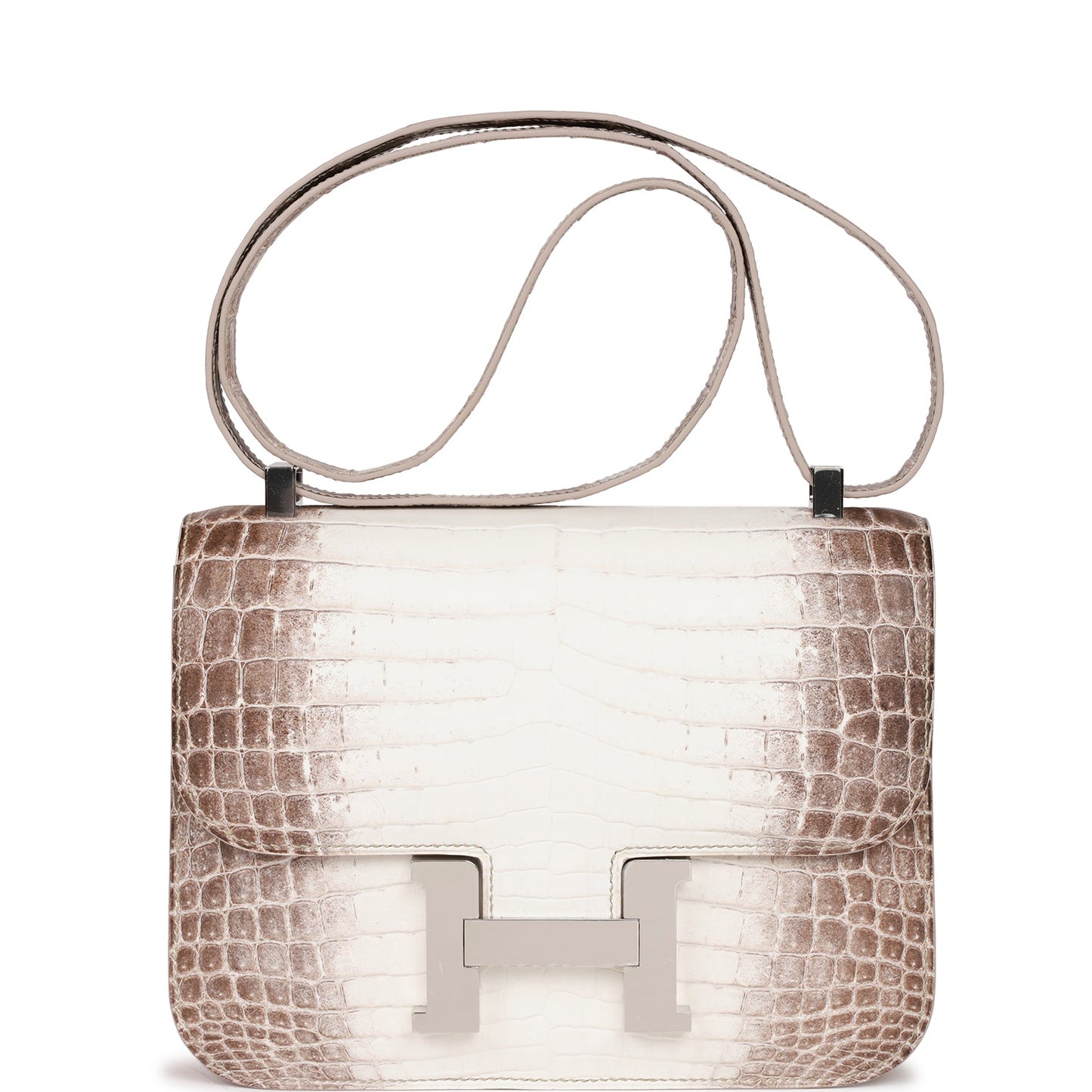 Hermes Constance 1-24 Himalaya Matte Niloticus Crocodile Palladium Hardware