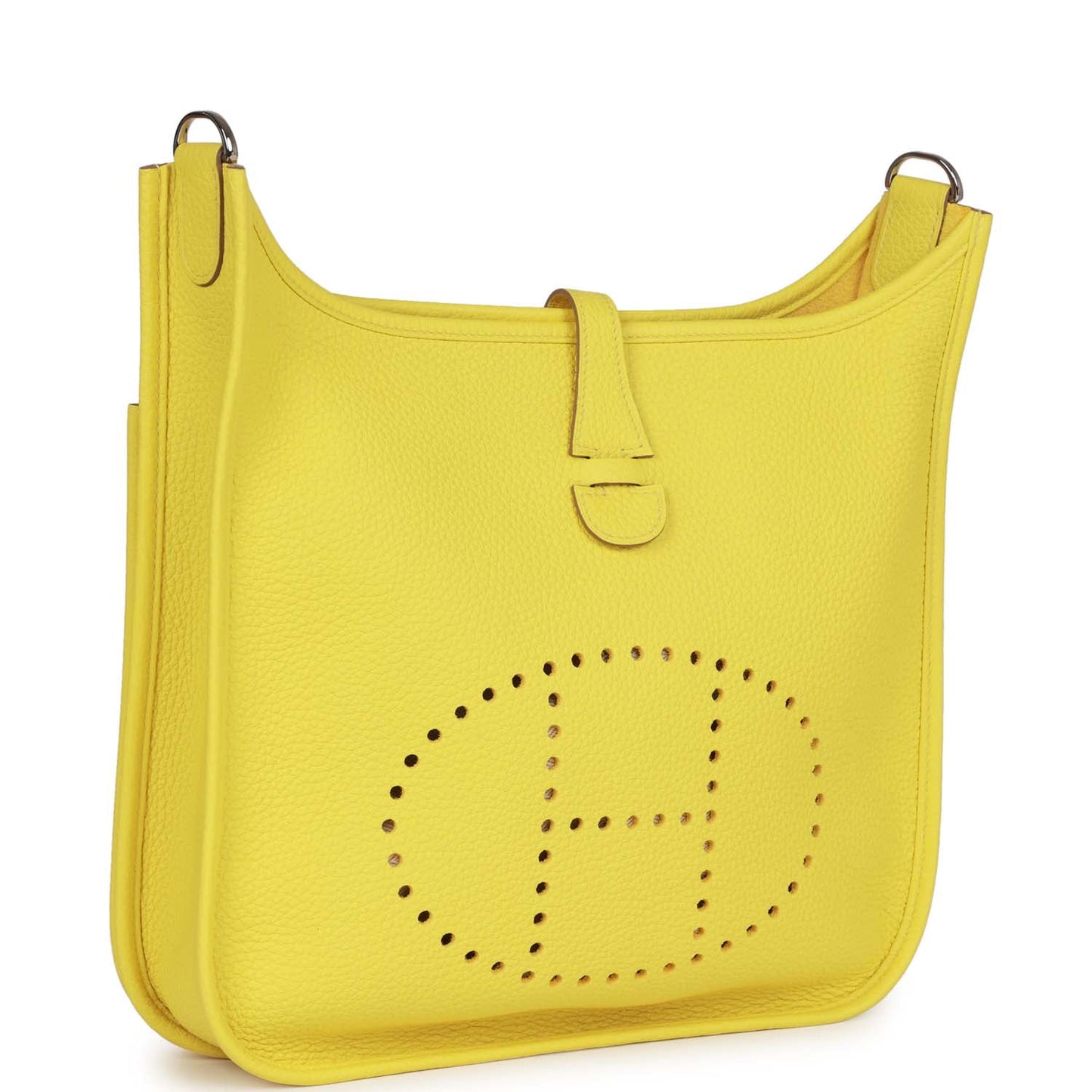 Luxury Hermes Evelyne III PM Lime Clemence Palladium Hardware