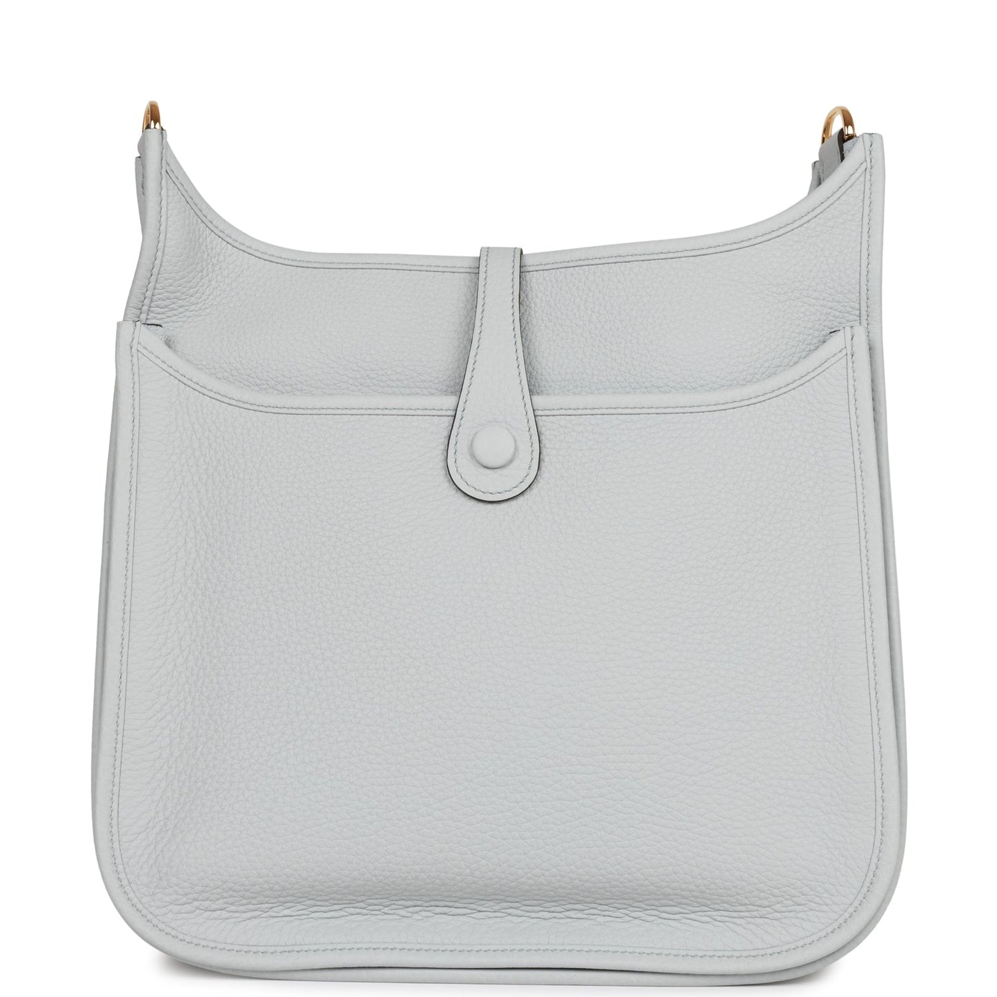 Luxury Hermes Evelyne III PM Bleu Lin Clemence Gold Hardware