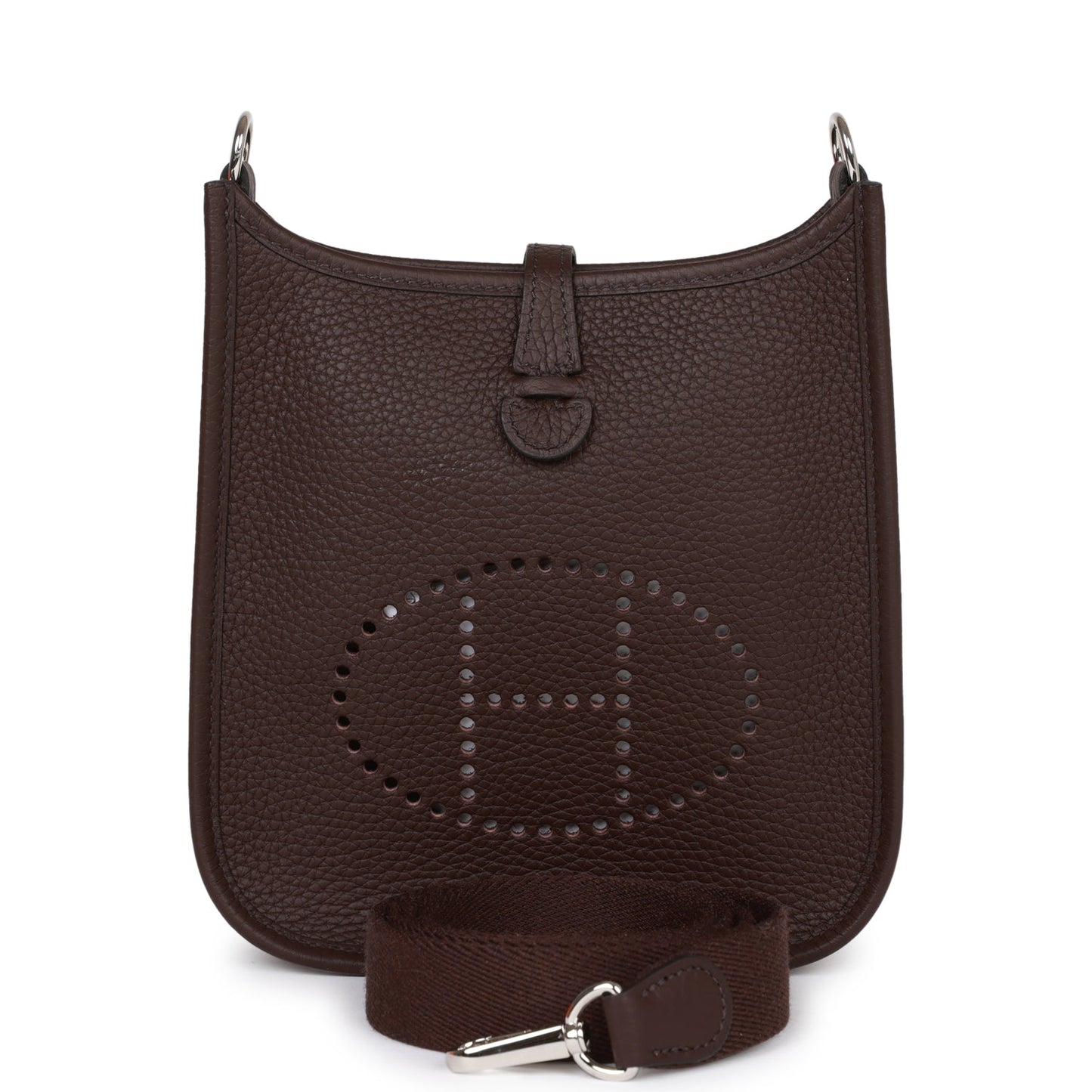 Luxury Hermes Evelyne TPM Rouge Sellier Clemence Palladium Hardware