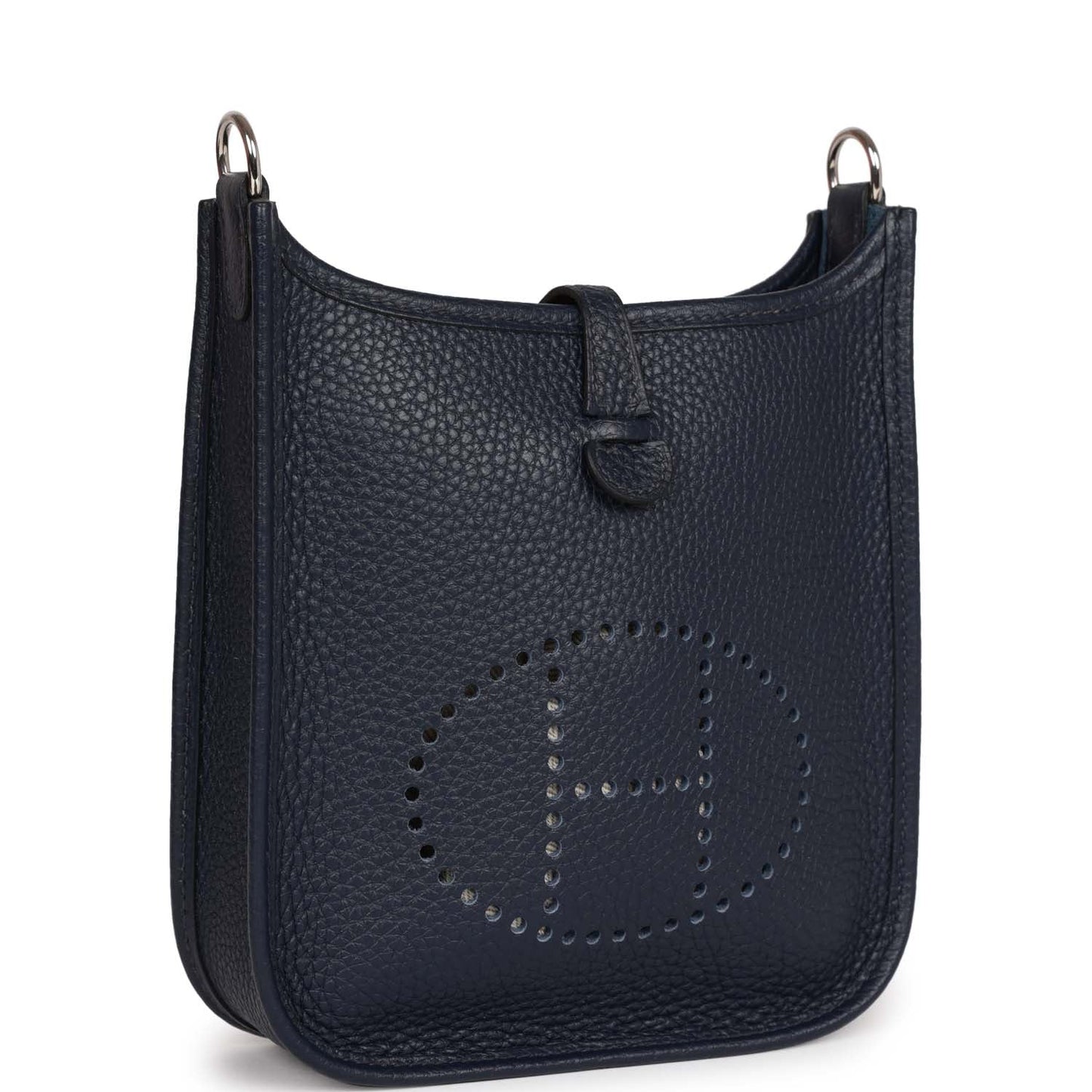 Luxury Hermes Evelyne TPM Bleu Nuit Clemence Palladium Hardware