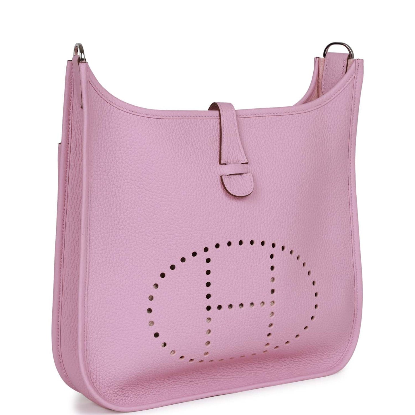 Luxury Hermes Evelyne III PM Mauve Sylvestre Clemence Palladium Hardware