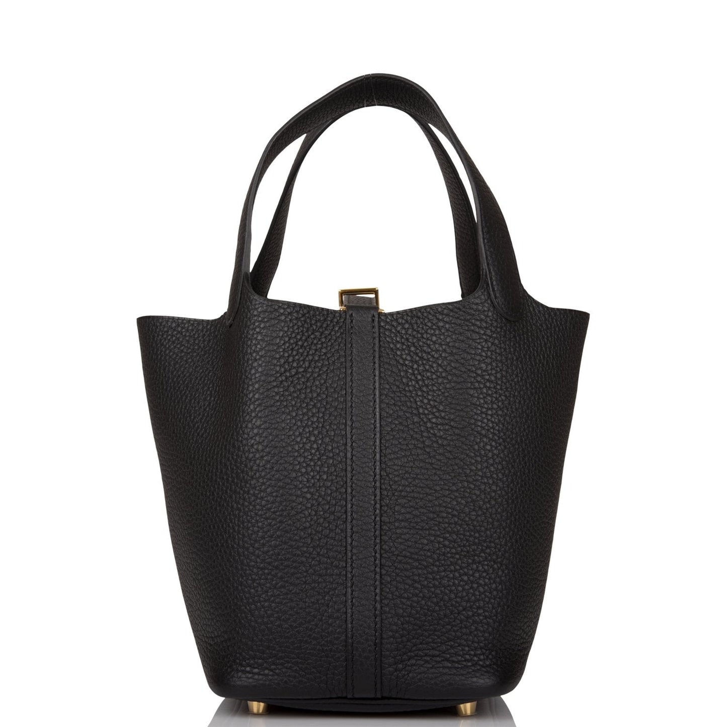 Hermes Black Clemence Picotin Lock 18cm Gold Hardware
