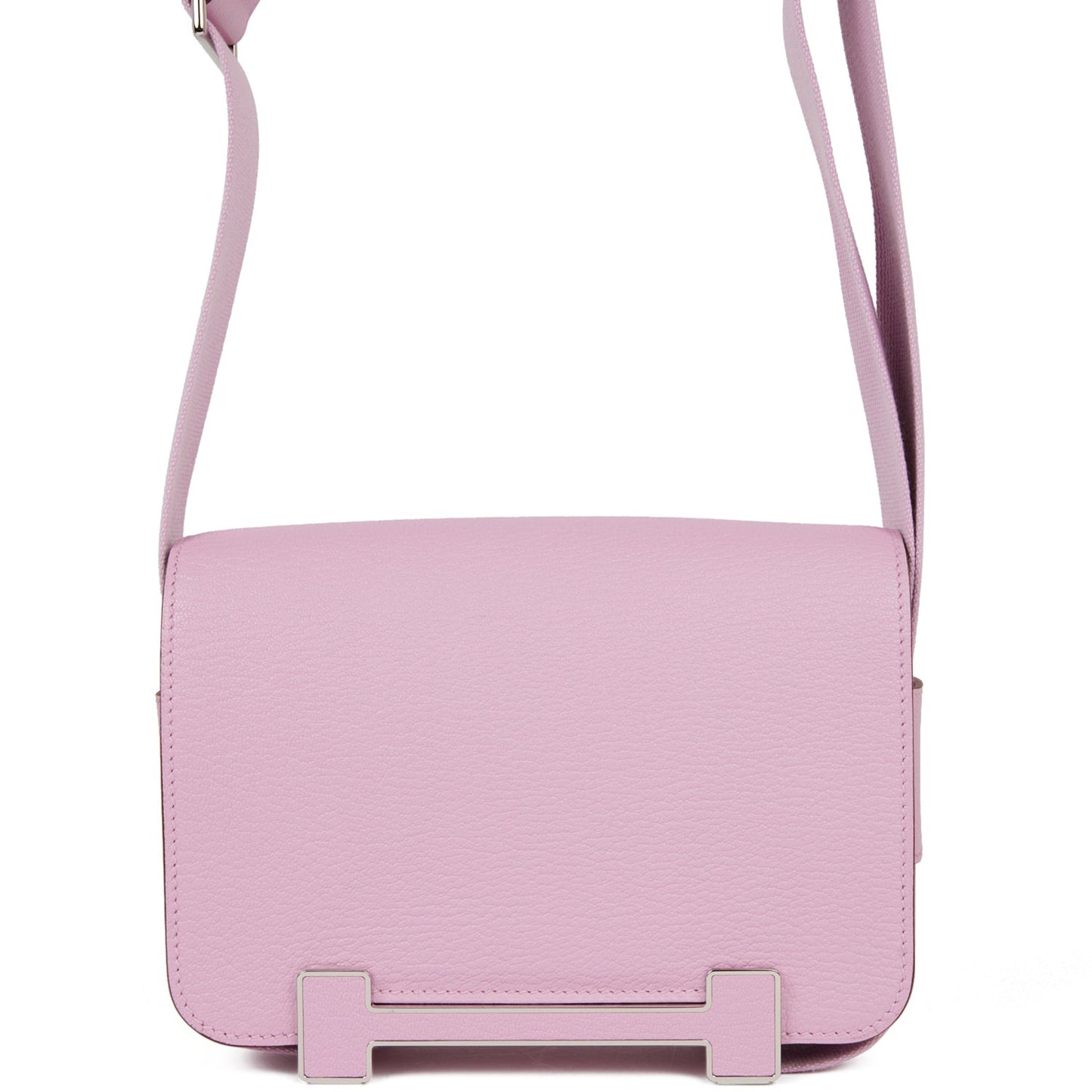 Luxury Hermes Geta Mauve Sylvestre Chevre Palladium Hardware