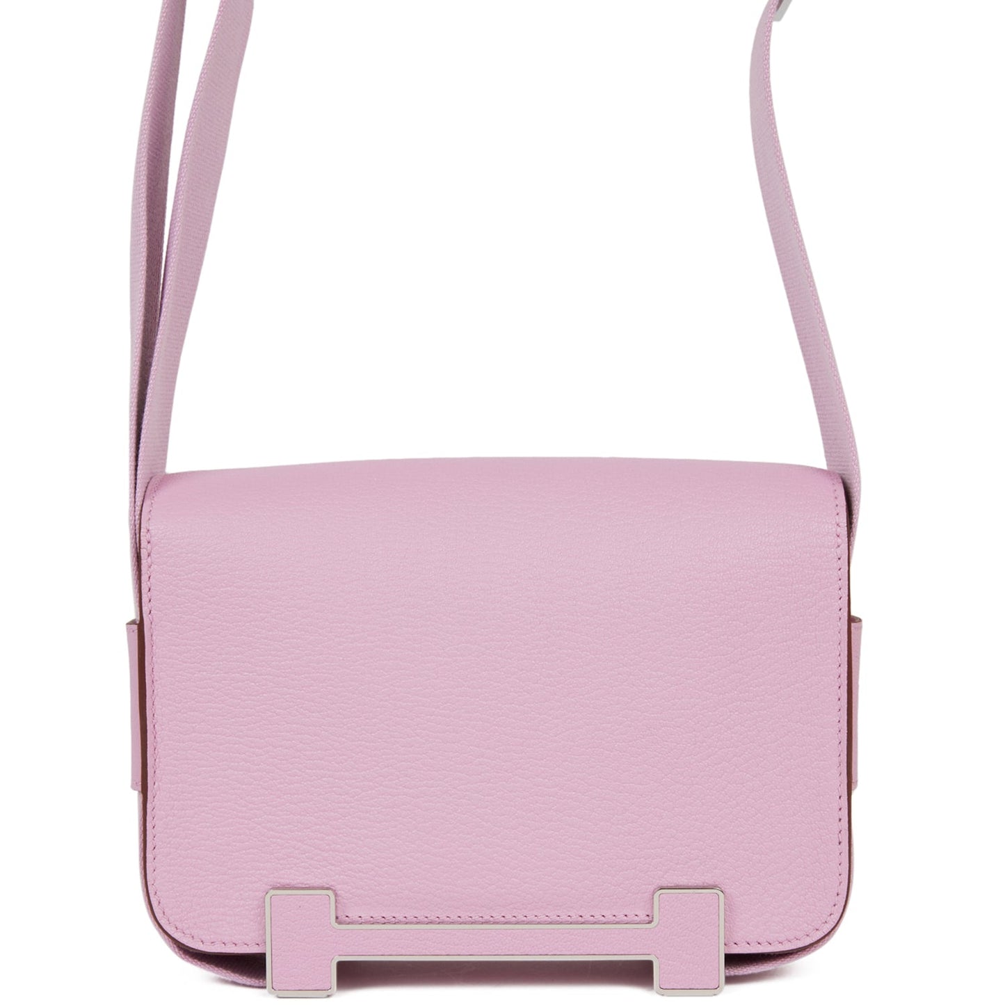 Luxury Hermes Geta Mauve Sylvestre Chevre Palladium Hardware