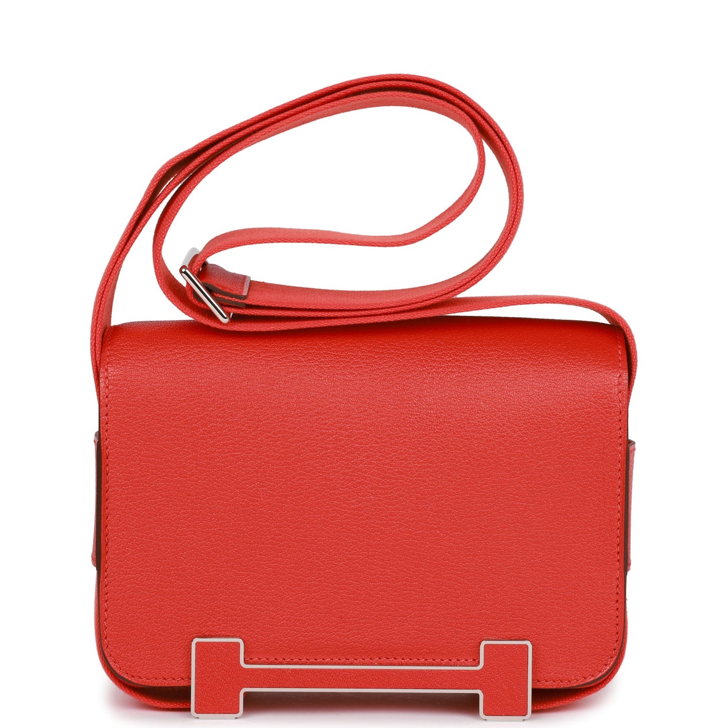 Luxury Hermes Geta Capucine Chevre Palladium Hardware