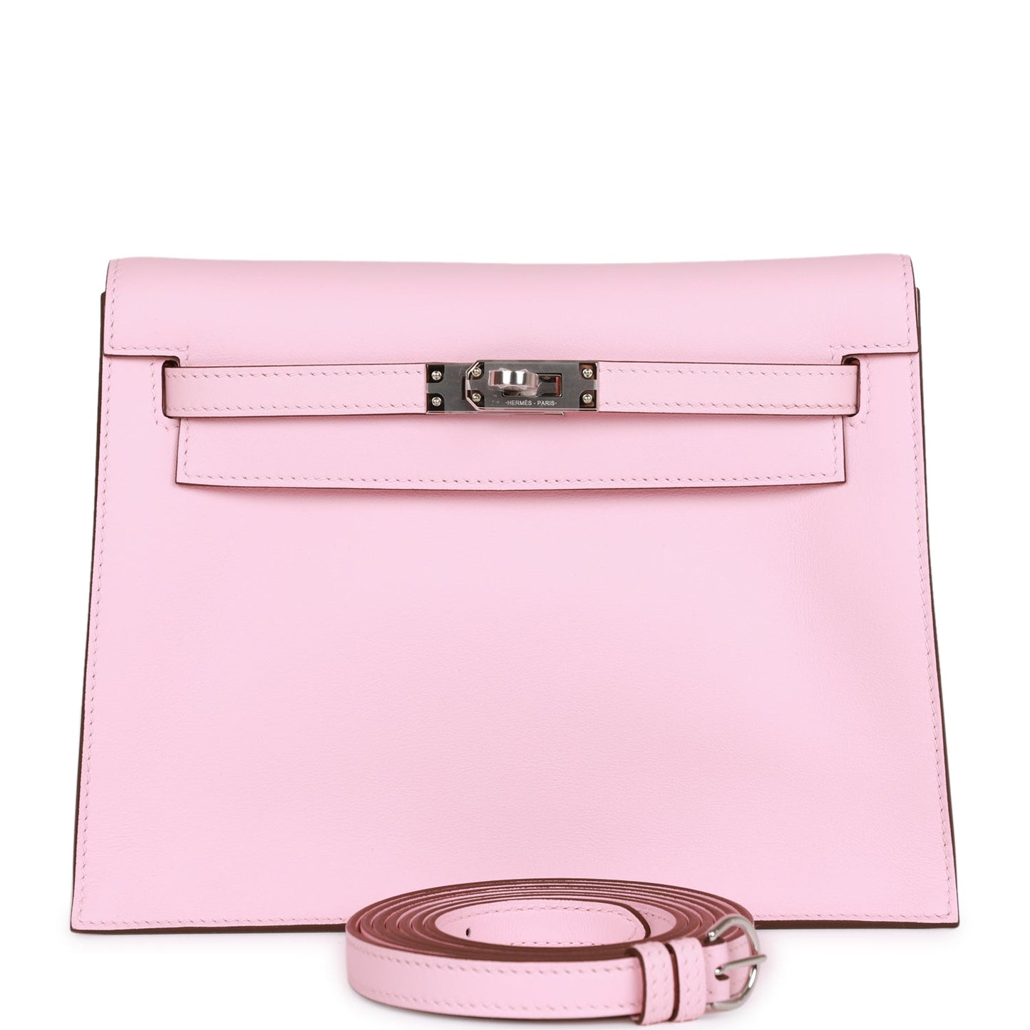 Luxury Hermes Kelly Danse Rose Sakura Swift Palladium Hardware