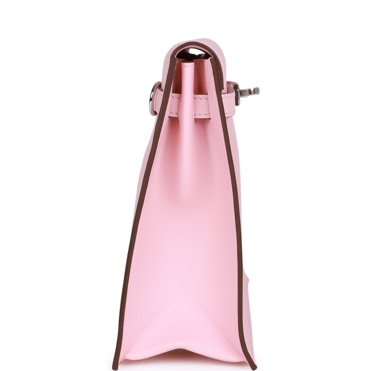 Luxury Hermes Kelly Danse Rose Sakura Swift Palladium Hardware