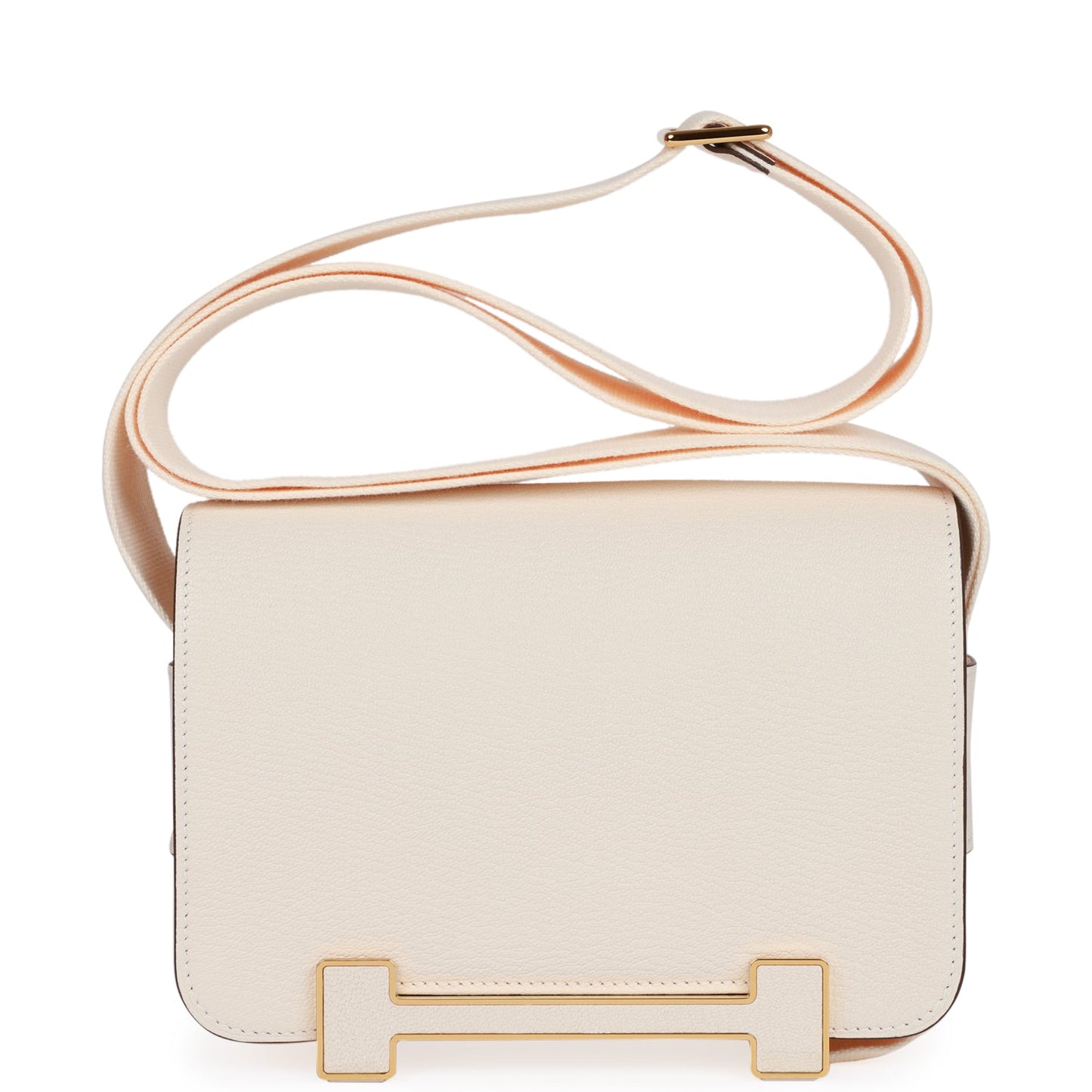 Luxury Hermes Geta Nata Chevre Gold Hardware