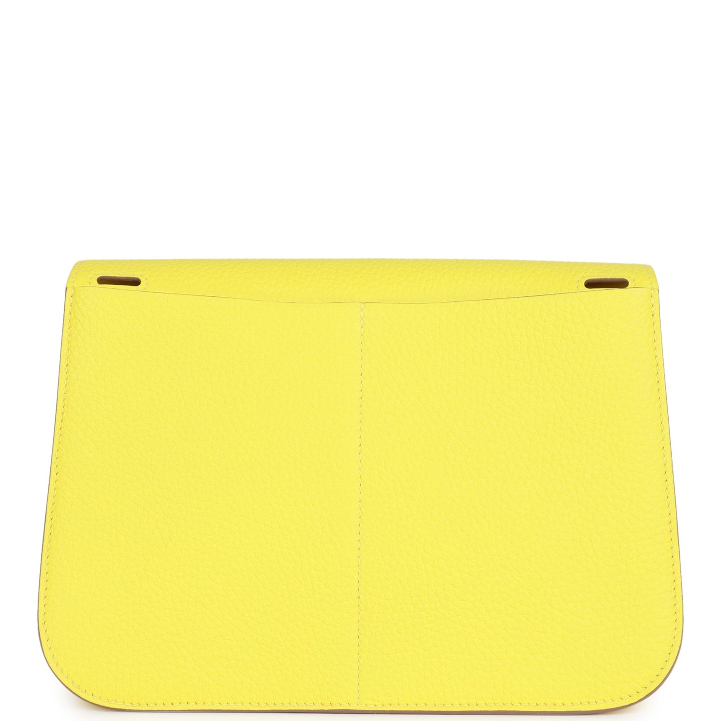Luxury Hermes Halzan 25 Lime Clemence Palladium Hardware