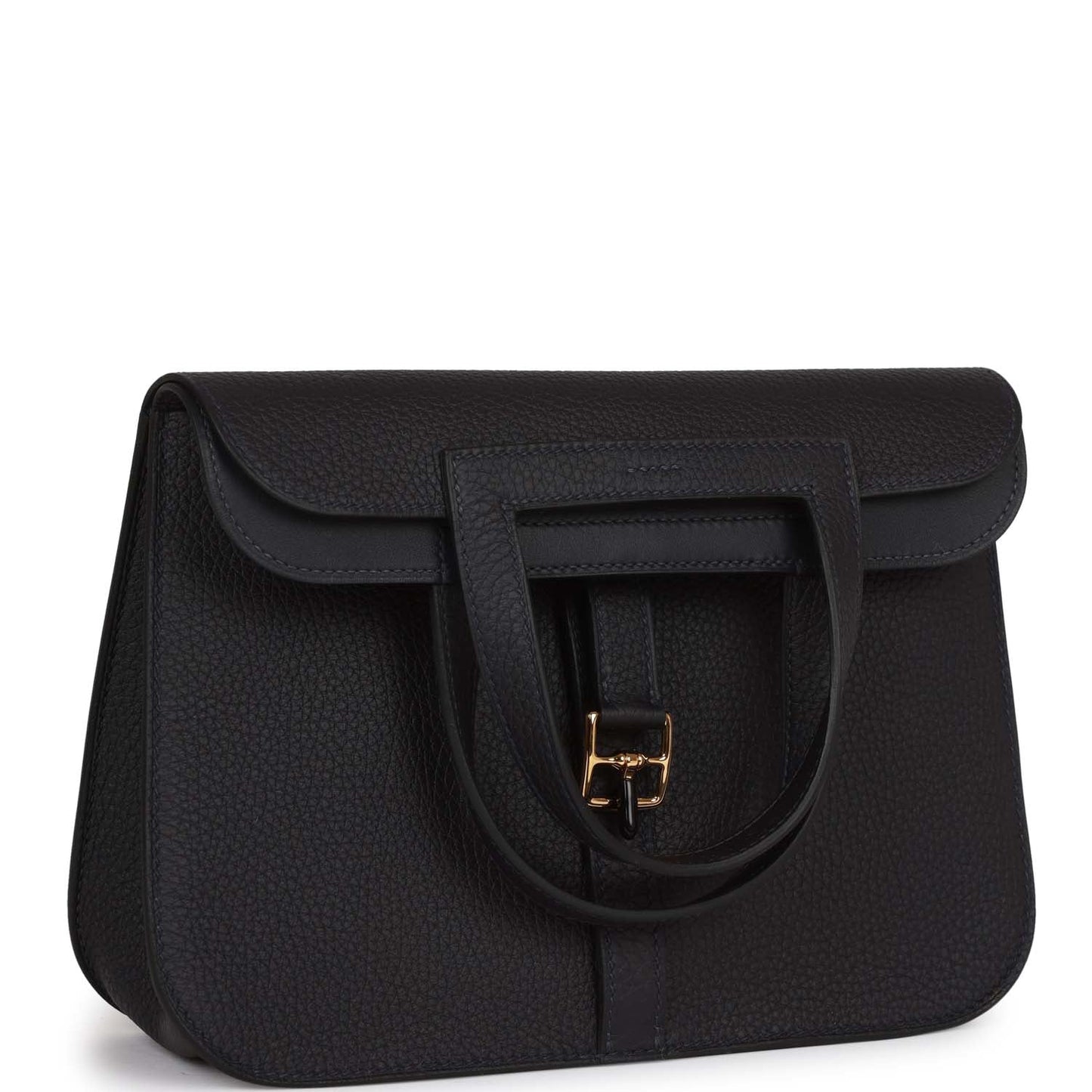 Luxury Hermes Halzan 25 Caban Clemence Gold Hardware