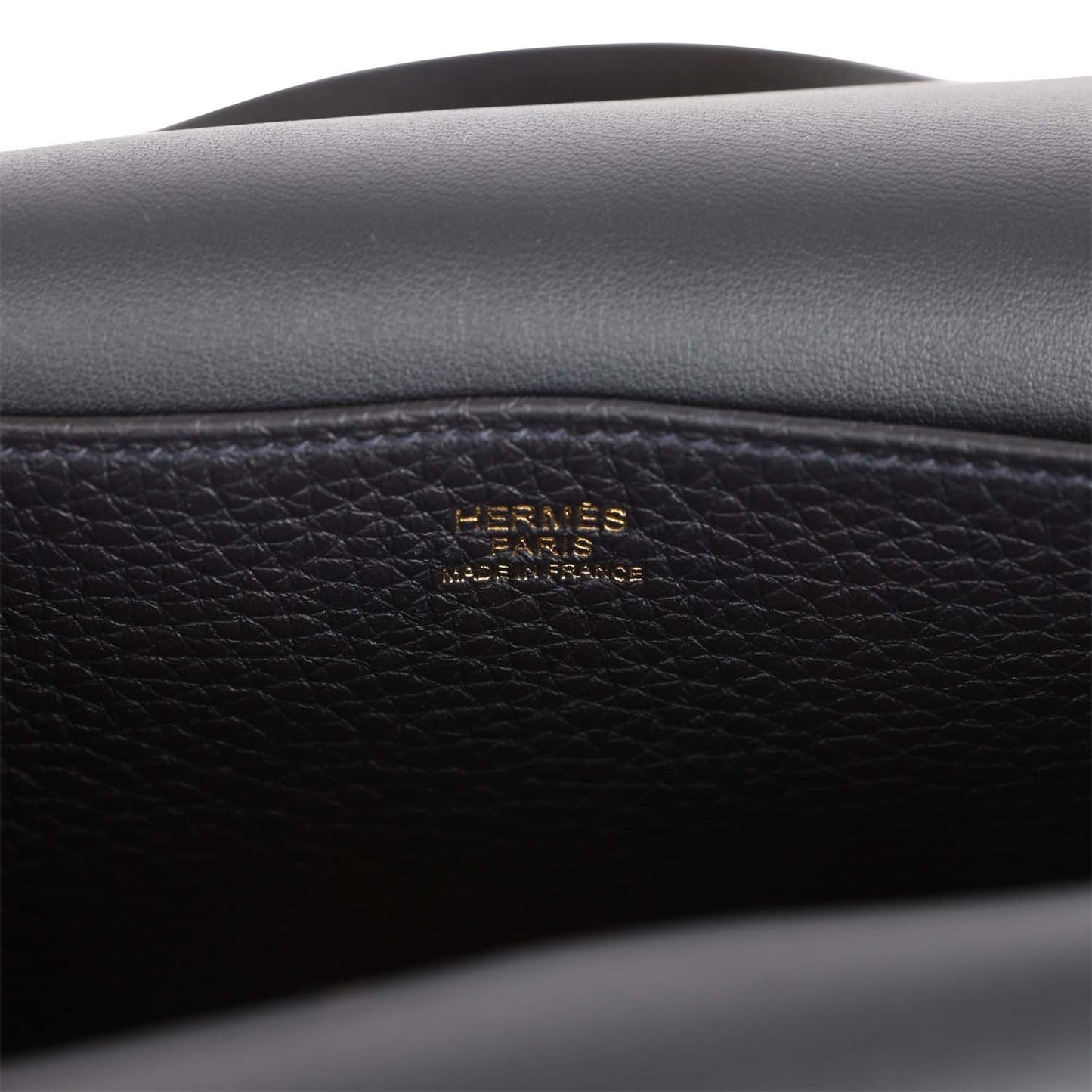 Luxury Hermes Halzan 25 Caban Clemence Gold Hardware