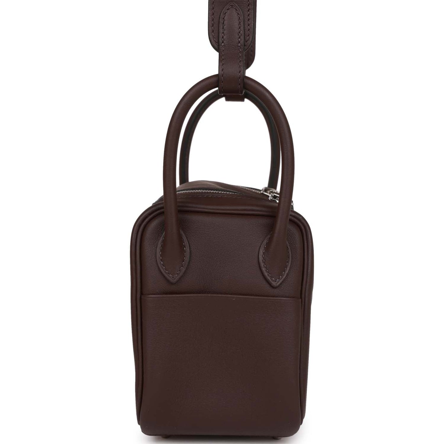 Luxury Hermes Mini Lindy Rouge Sellier Verso Swift Palladium Hardware
