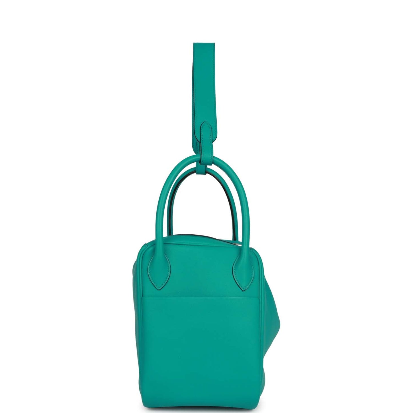 Luxury Hermes Lindy 30 Bleu Paon Swift Palladium Hardware
