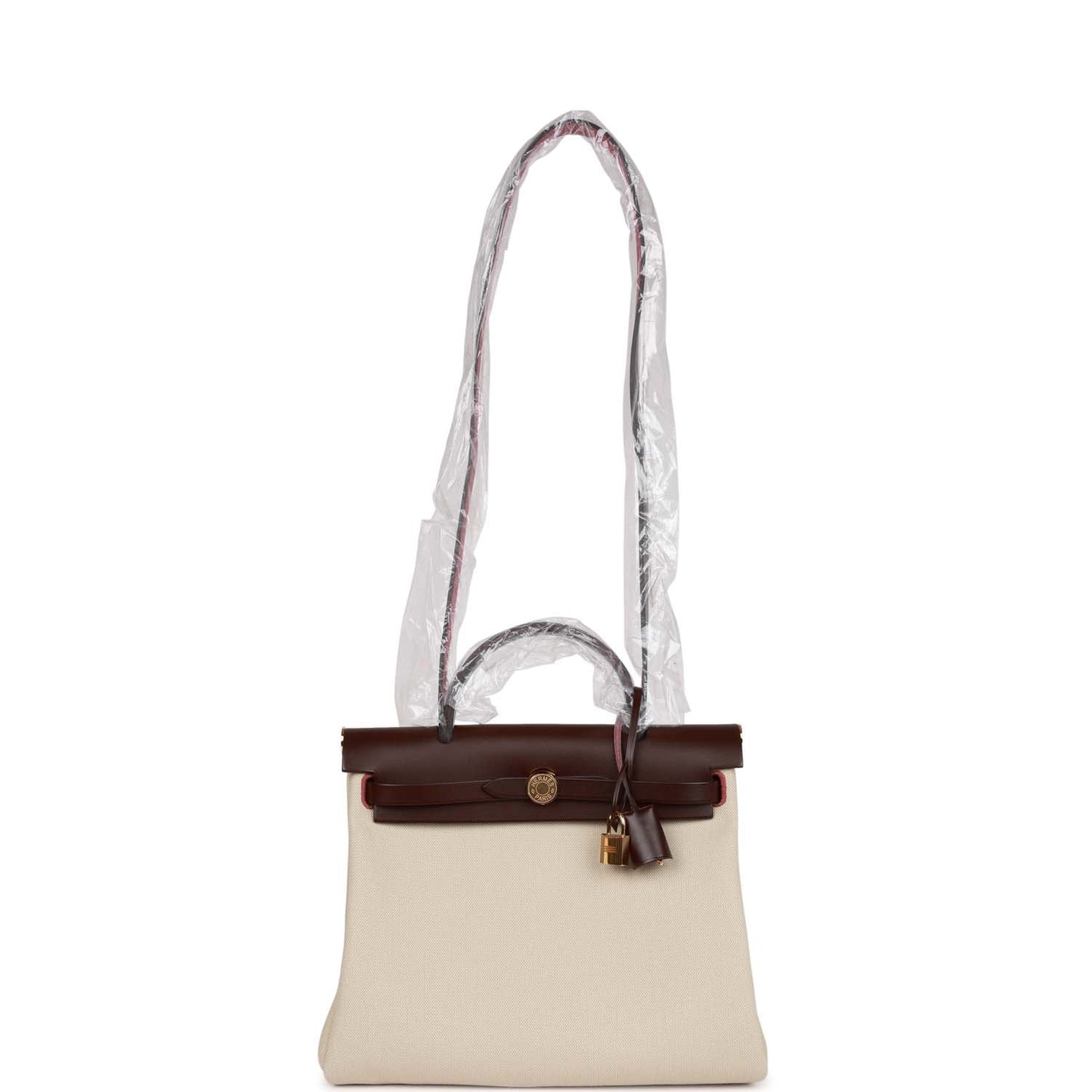 Luxury Hermes Herbag Zip PM 31 Beton Toile H Berline Rouge Sellier Hunter Gold Hardware
