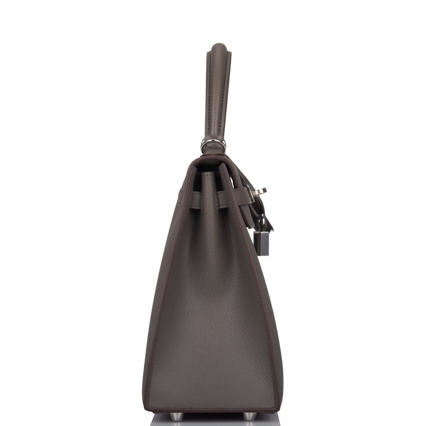 Hermes Kelly 25 Sellier Etain Epsom Palladium Hardware