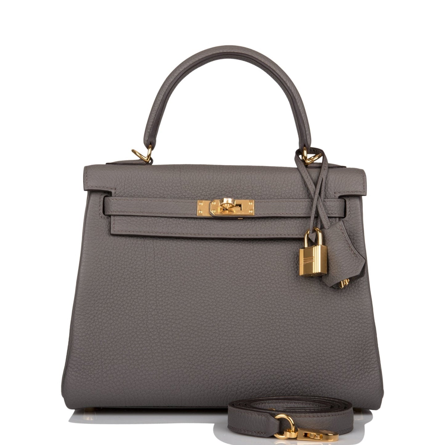 Hermes Kelly 25 Retourne Etain Togo Gold Hardware