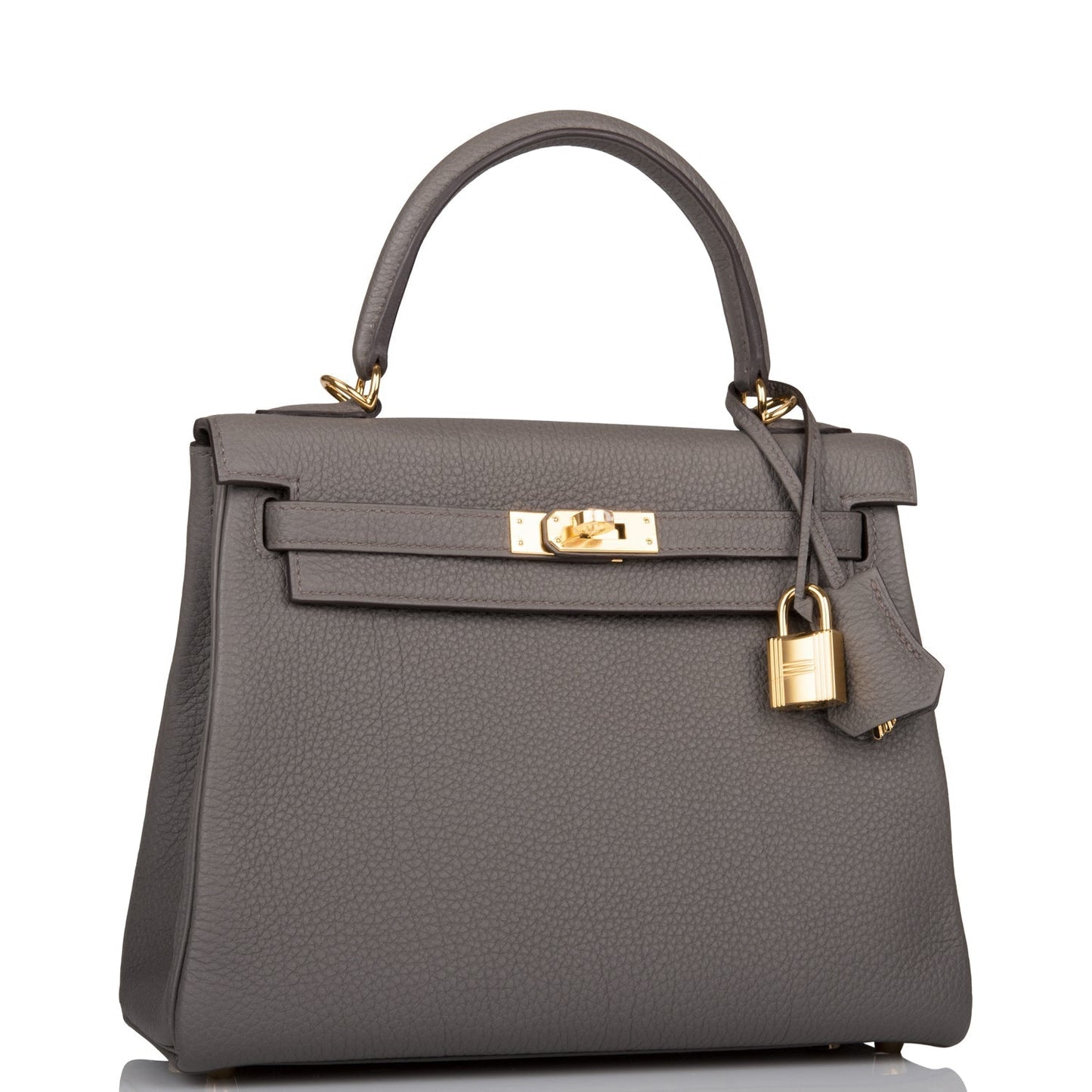 Hermes Kelly 25 Retourne Etain Togo Gold Hardware