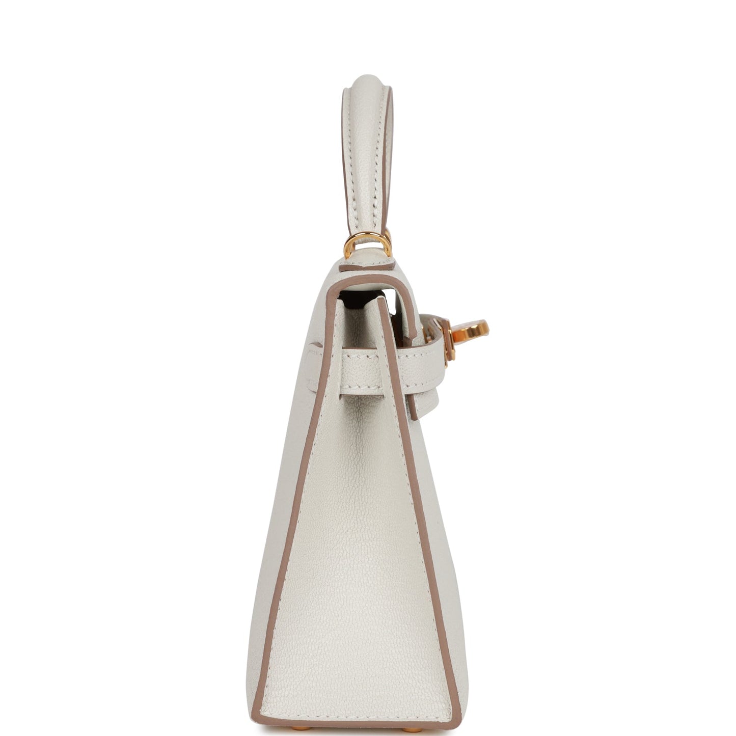 Hermes Kelly 20 Sellier Mushroom Chèvre Gold Hardware