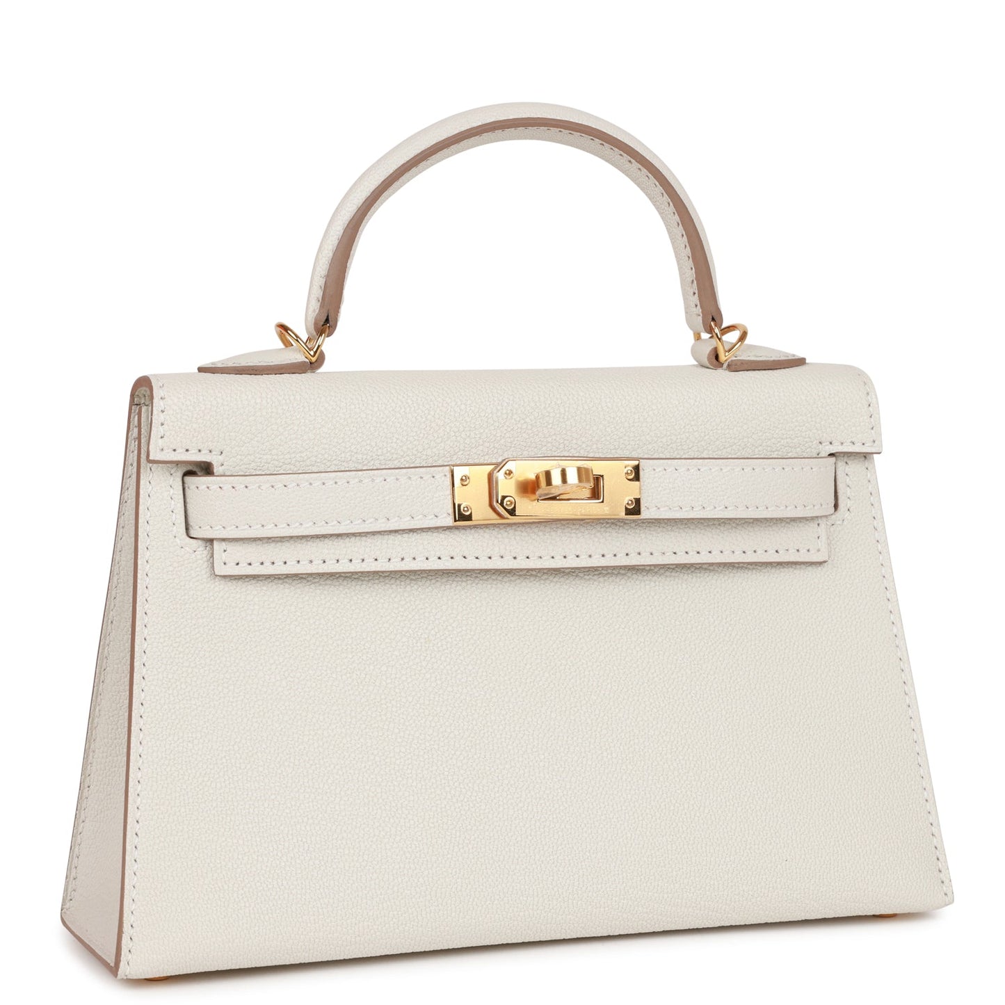 Hermes Kelly 20 Sellier Mushroom Chèvre Gold Hardware